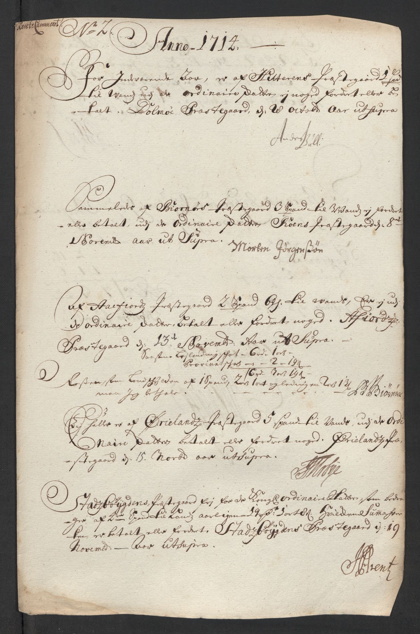 Rentekammeret inntil 1814, Reviderte regnskaper, Fogderegnskap, AV/RA-EA-4092/R57/L3862: Fogderegnskap Fosen, 1714, s. 166