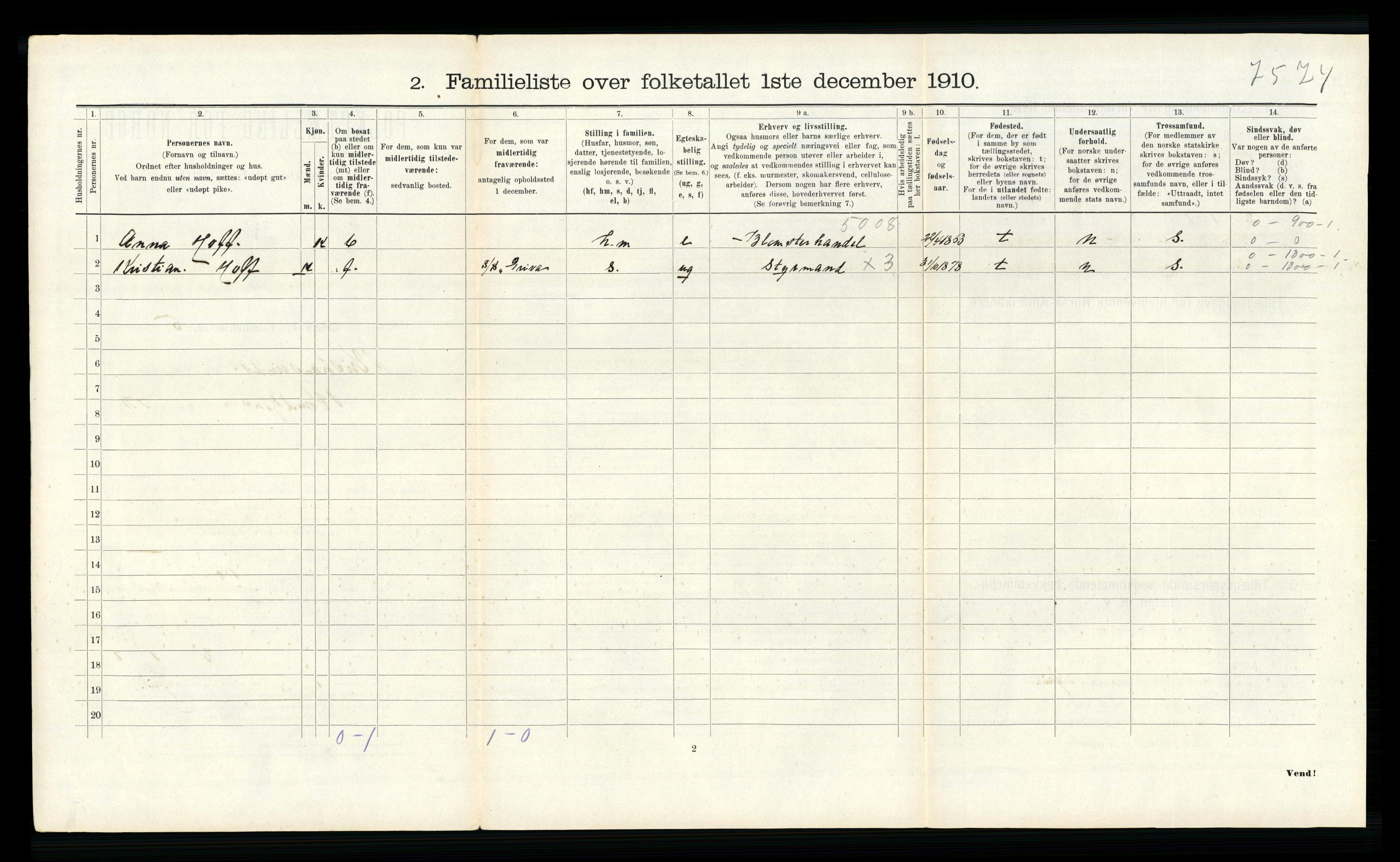 RA, Folketelling 1910 for 1503 Kristiansund kjøpstad, 1910, s. 420