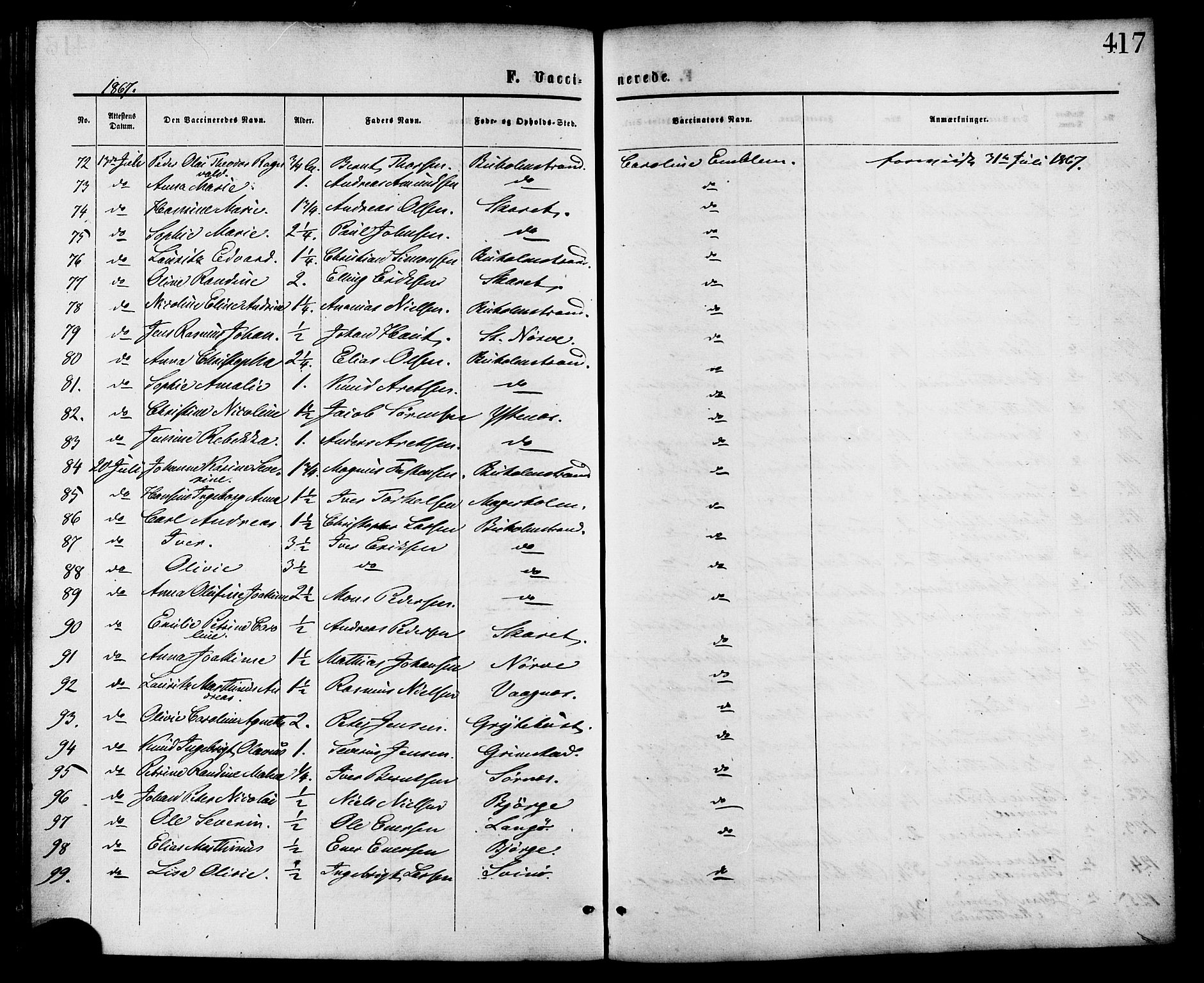 Ministerialprotokoller, klokkerbøker og fødselsregistre - Møre og Romsdal, AV/SAT-A-1454/528/L0399: Ministerialbok nr. 528A10, 1864-1879, s. 417