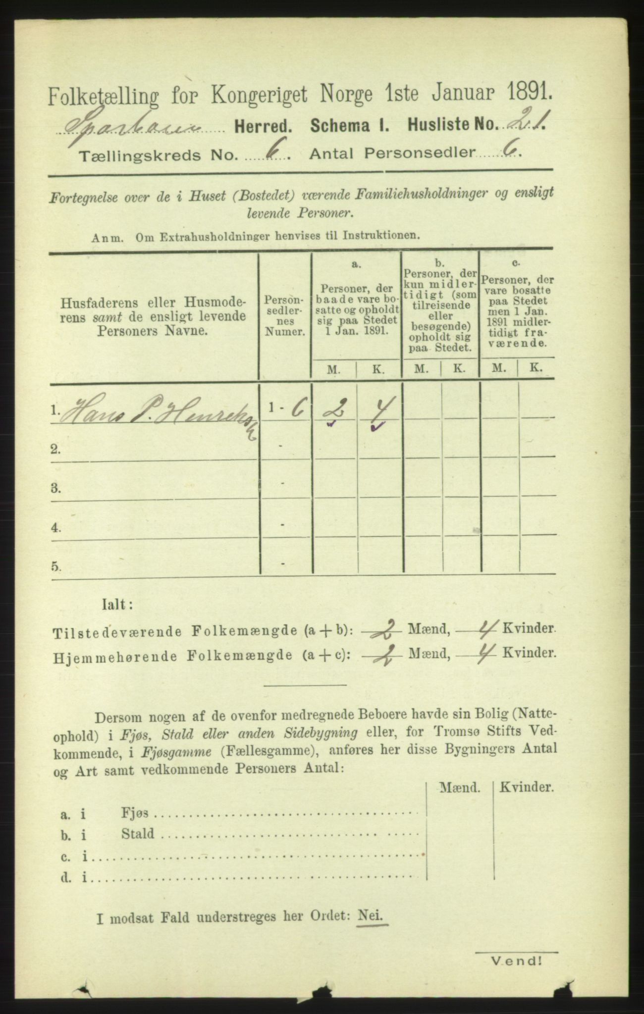 RA, Folketelling 1891 for 1731 Sparbu herred, 1891, s. 2141