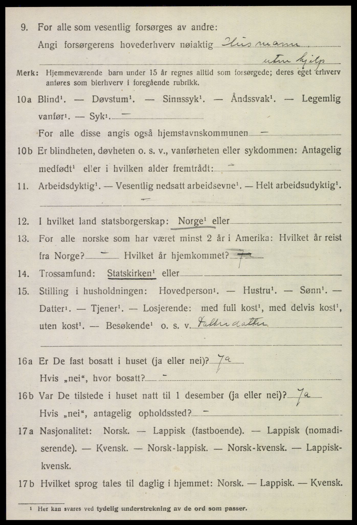 SAT, Folketelling 1920 for 1718 Leksvik herred, 1920, s. 3479