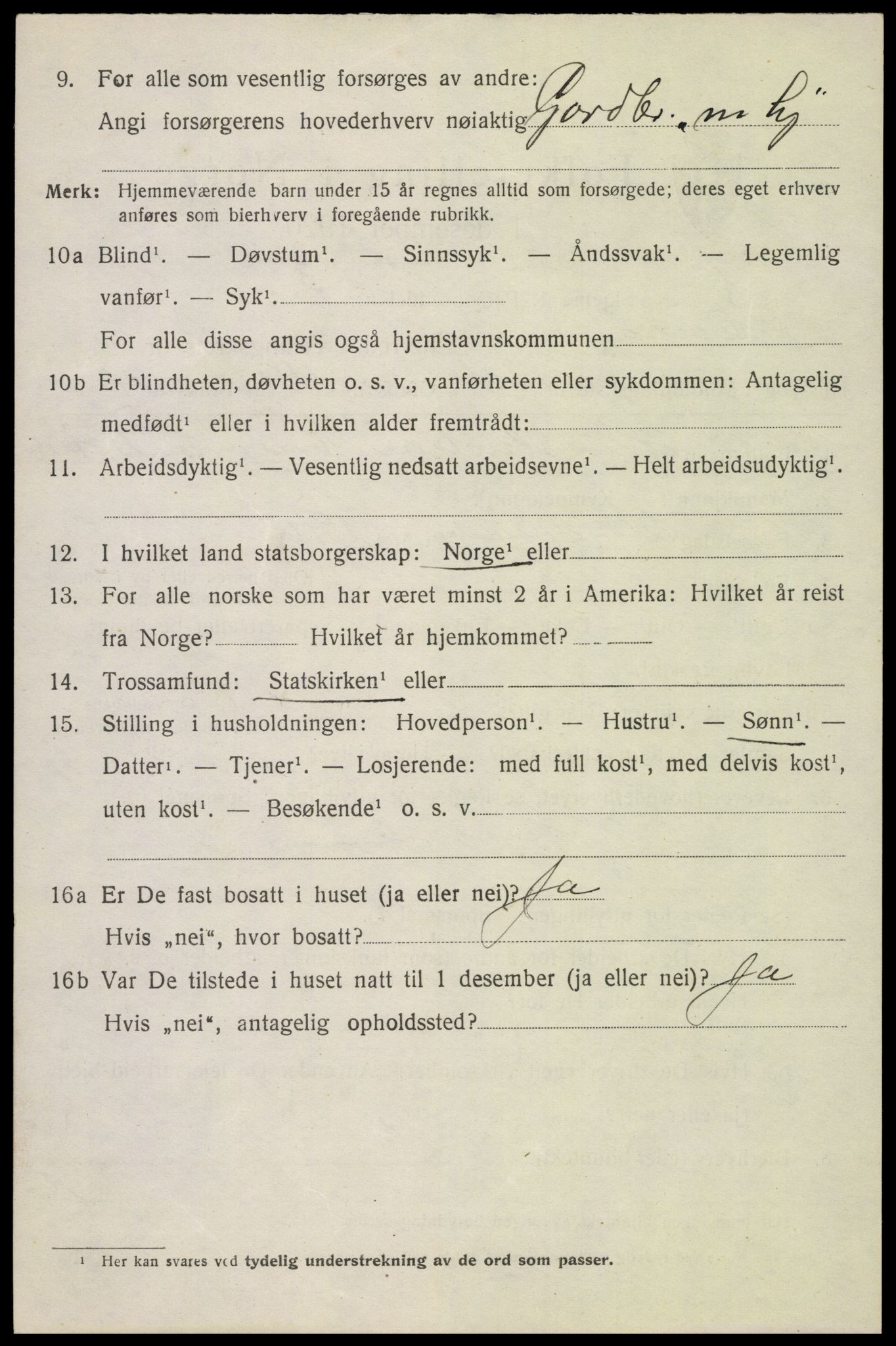 SAH, Folketelling 1920 for 0530 Eina herred, 1920, s. 2611