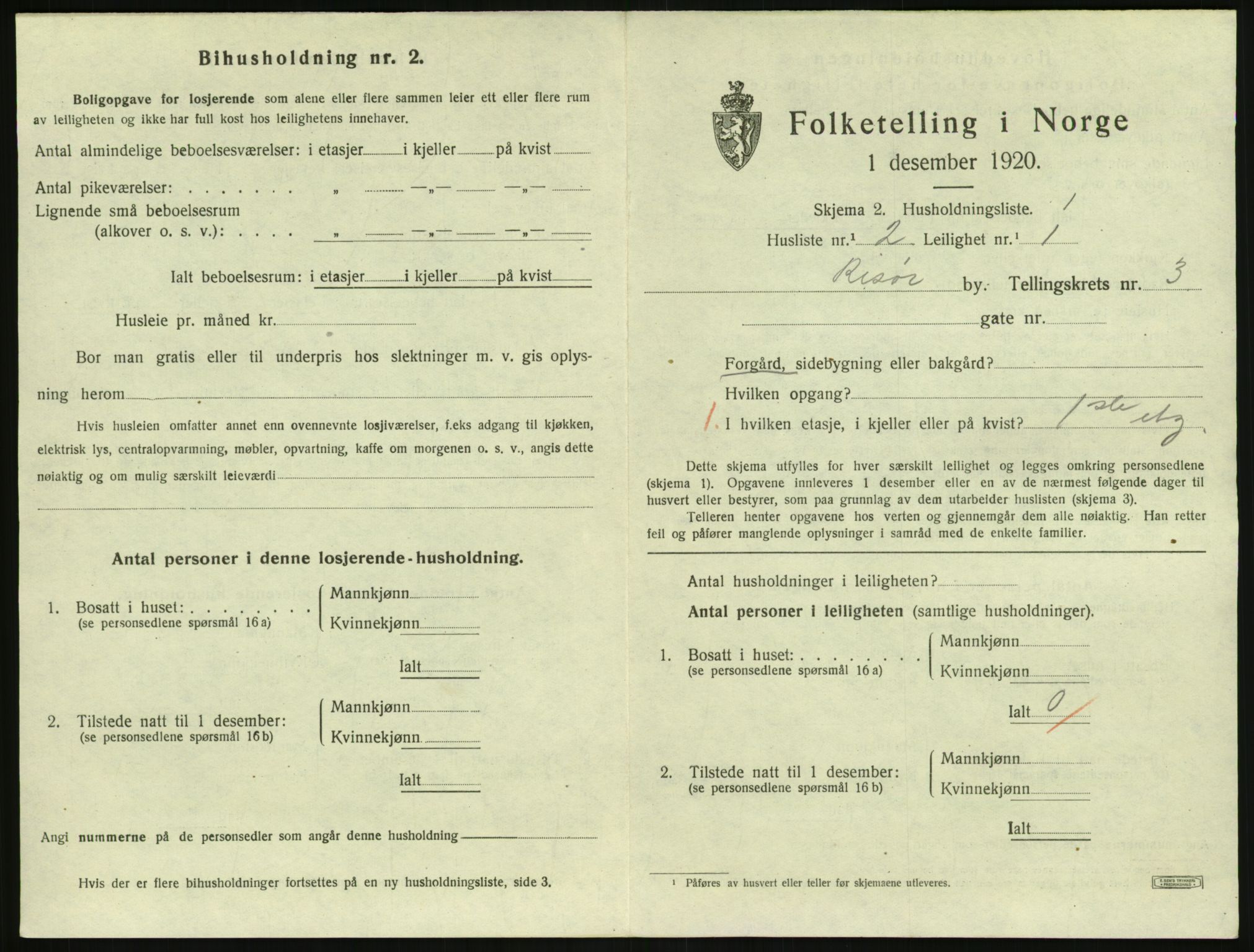 SAK, Folketelling 1920 for 0901 Risør kjøpstad, 1920, s. 2529