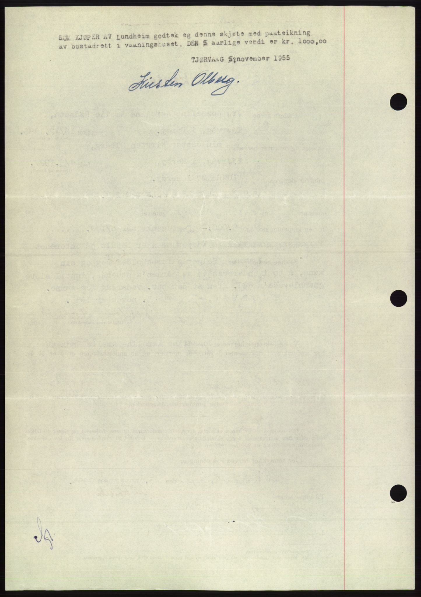 Søre Sunnmøre sorenskriveri, AV/SAT-A-4122/1/2/2C/L0102: Pantebok nr. 28A, 1955-1956, Dagboknr: 2843/1955
