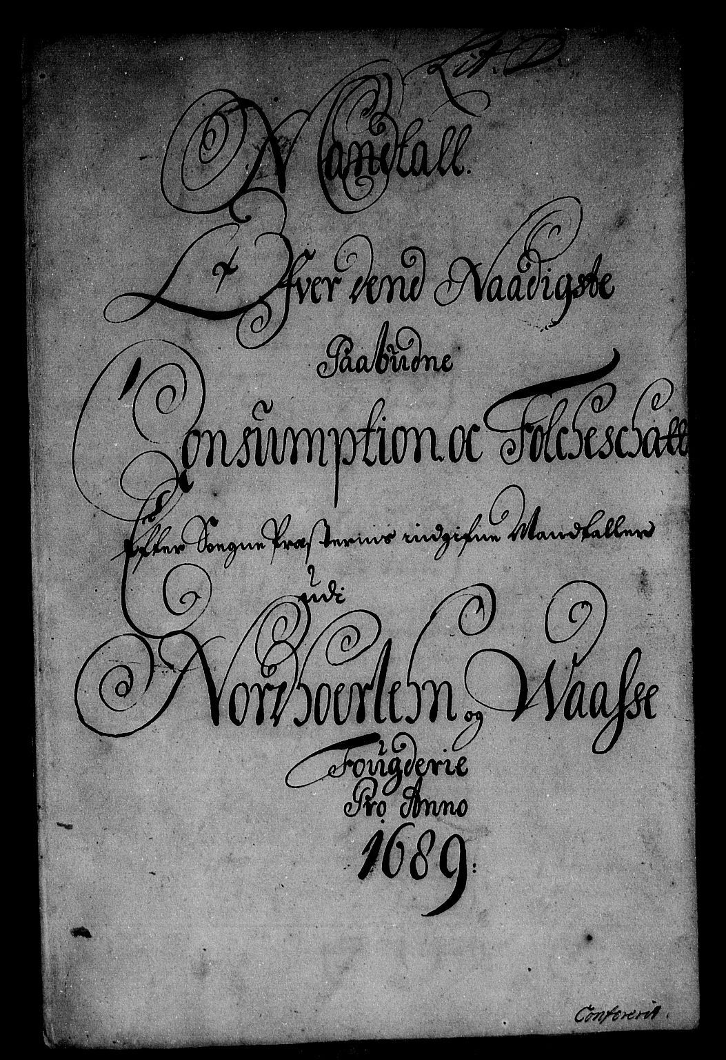 Rentekammeret inntil 1814, Reviderte regnskaper, Stiftamtstueregnskaper, Bergen stiftamt, RA/EA-6043/R/Rc/L0089: Bergen stiftamt, 1688-1689