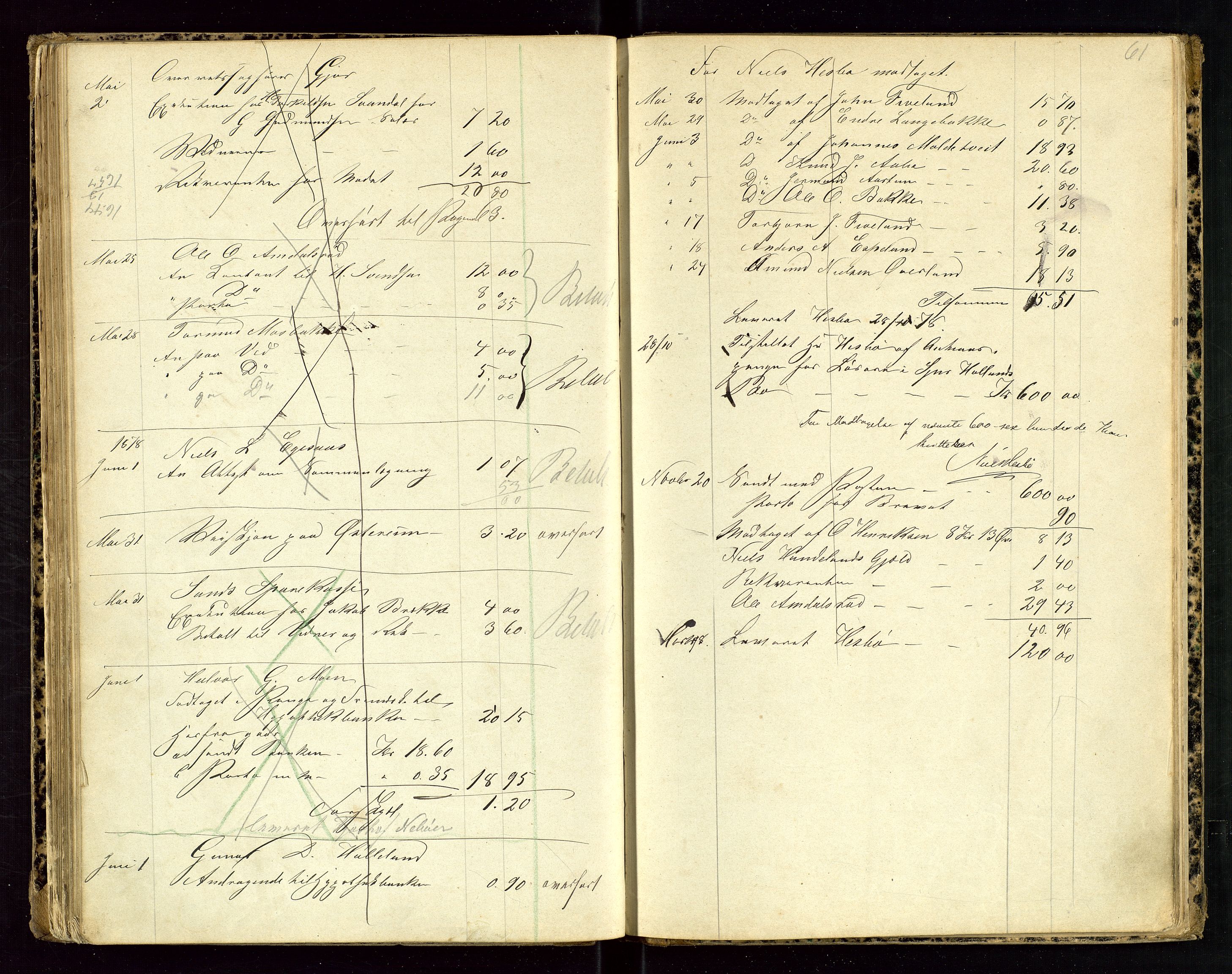 Sauda lensmannskontor, AV/SAST-A-100177/Gja/L0004: Auksjonsprotokoll, 1875-1880, s. 61