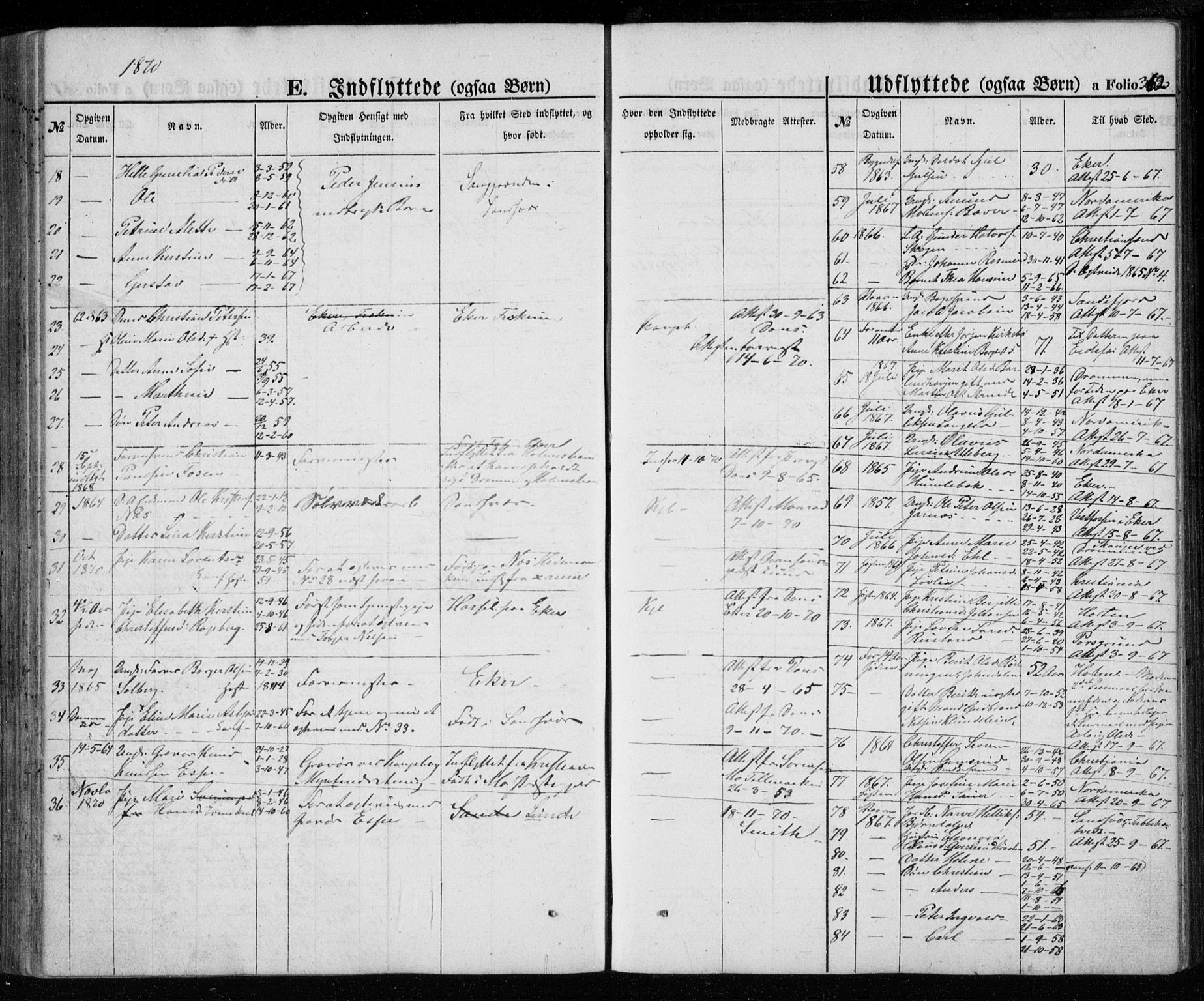 Kongsberg kirkebøker, AV/SAKO-A-22/G/Ga/L0003: Klokkerbok nr. 3, 1859-1875, s. 362