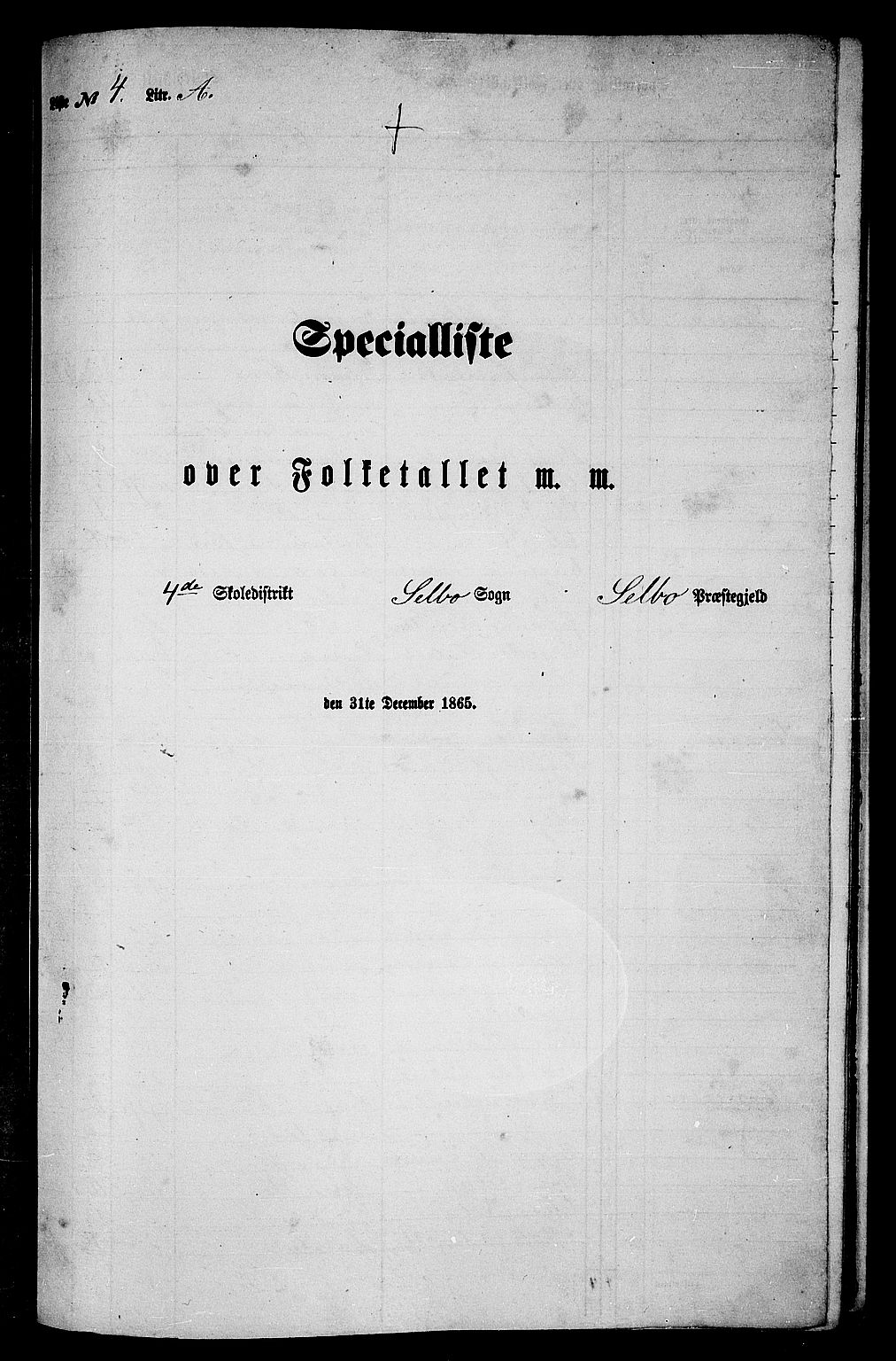 RA, Folketelling 1865 for 1664P Selbu prestegjeld, 1865, s. 48