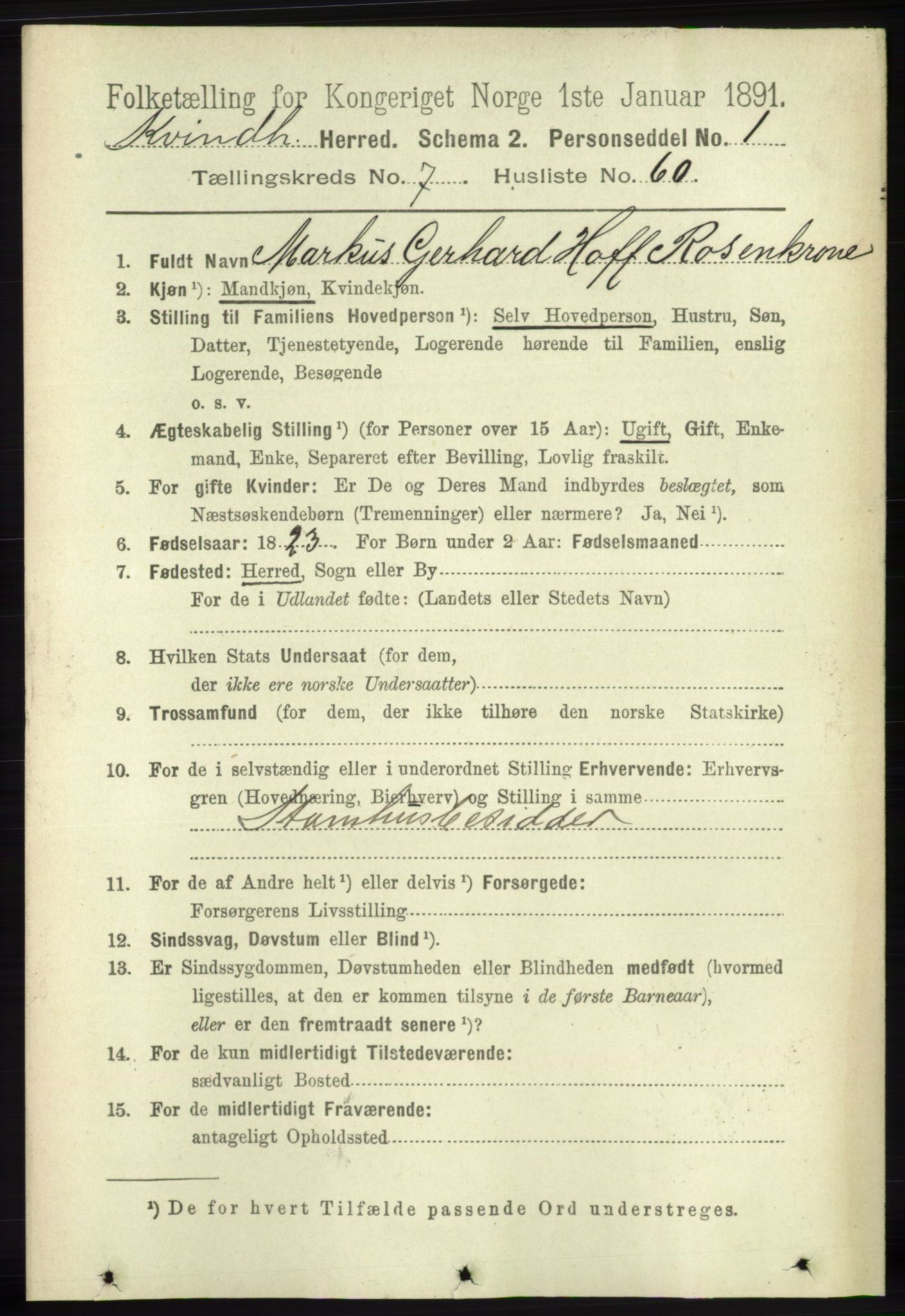 RA, Folketelling 1891 for 1224 Kvinnherad herred, 1891, s. 2858