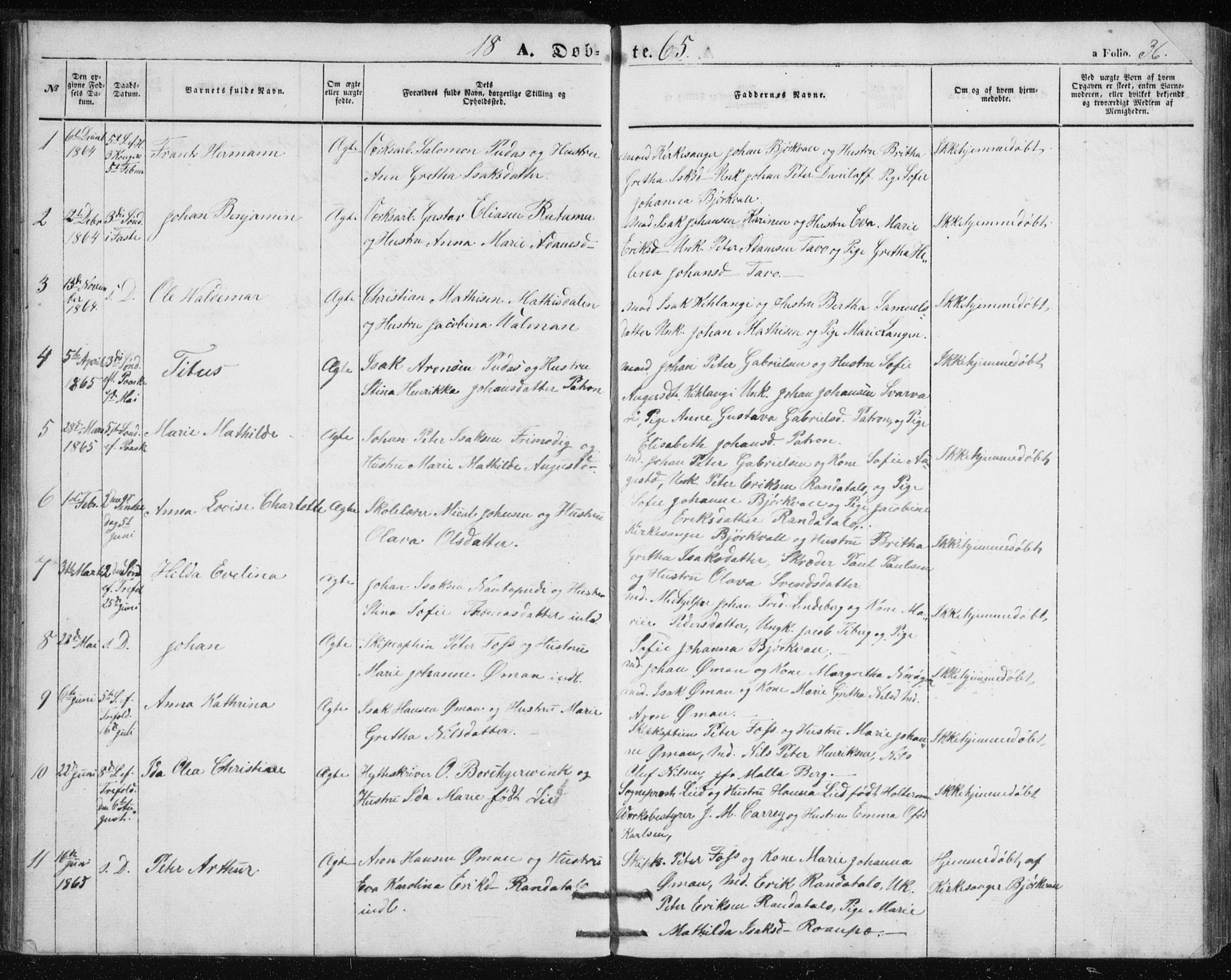 Alta sokneprestkontor, AV/SATØ-S-1338/H/Hb/L0002.klokk: Klokkerbok nr. 2, 1856-1880, s. 36
