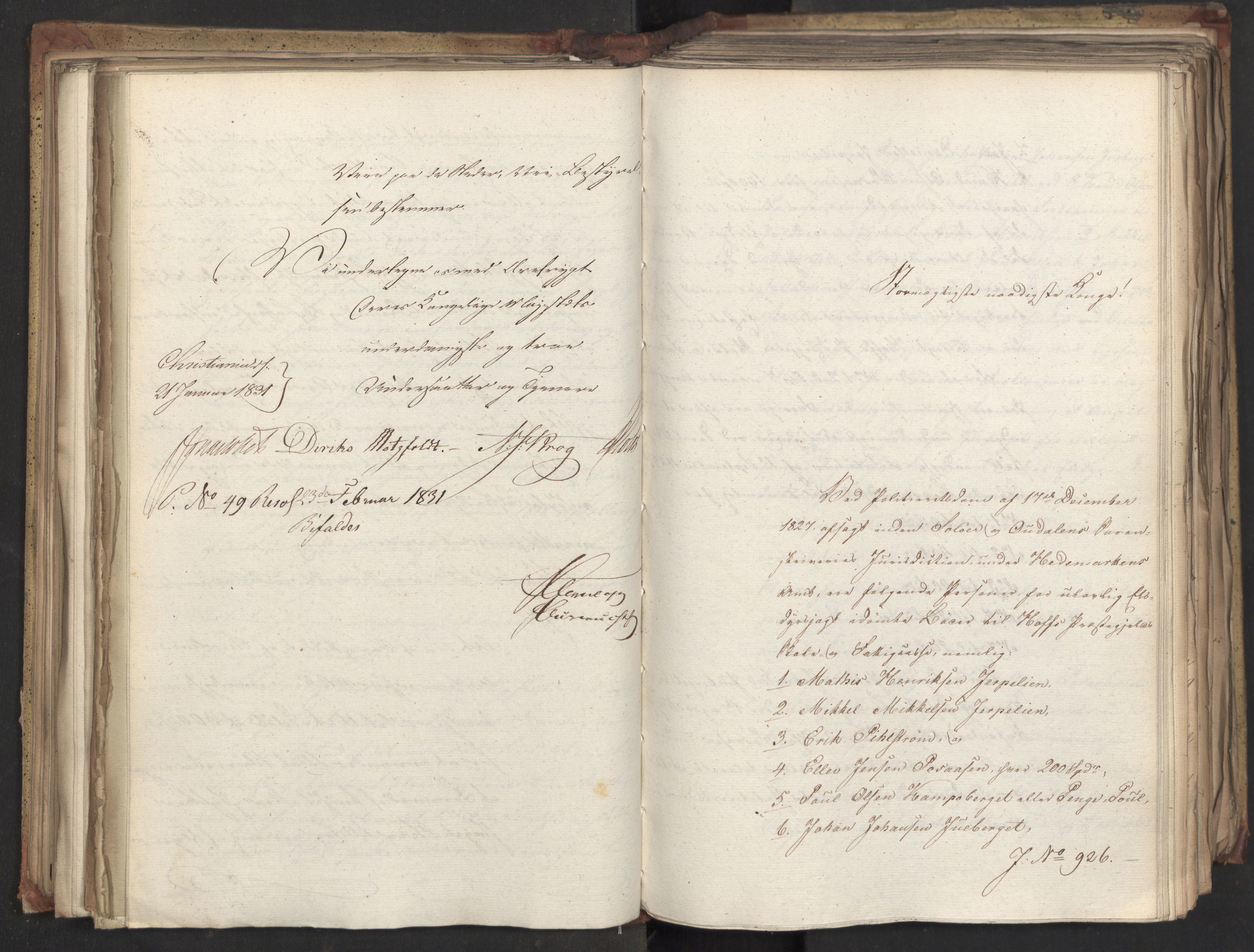 Statsrådsavdelingen i Stockholm, AV/RA-S-1003/D/Da/L0069: Regjeringsinnstillinger nr. 877-1046, 1831, s. 202