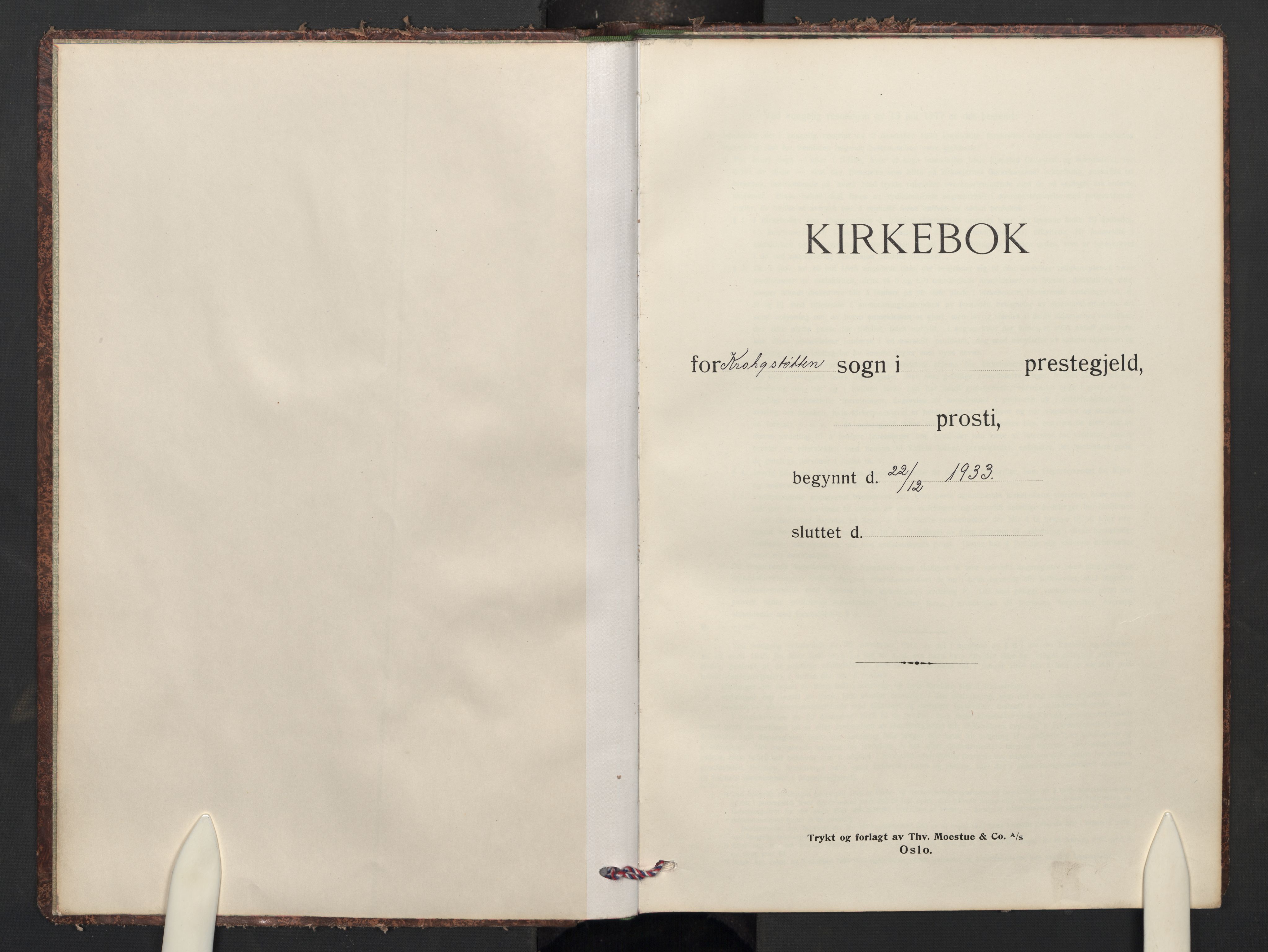 Krohgstøtten sykehusprest Kirkebøker, SAO/A-10854/F/Fa/L0008: Ministerialbok nr. 8, 1933-1970