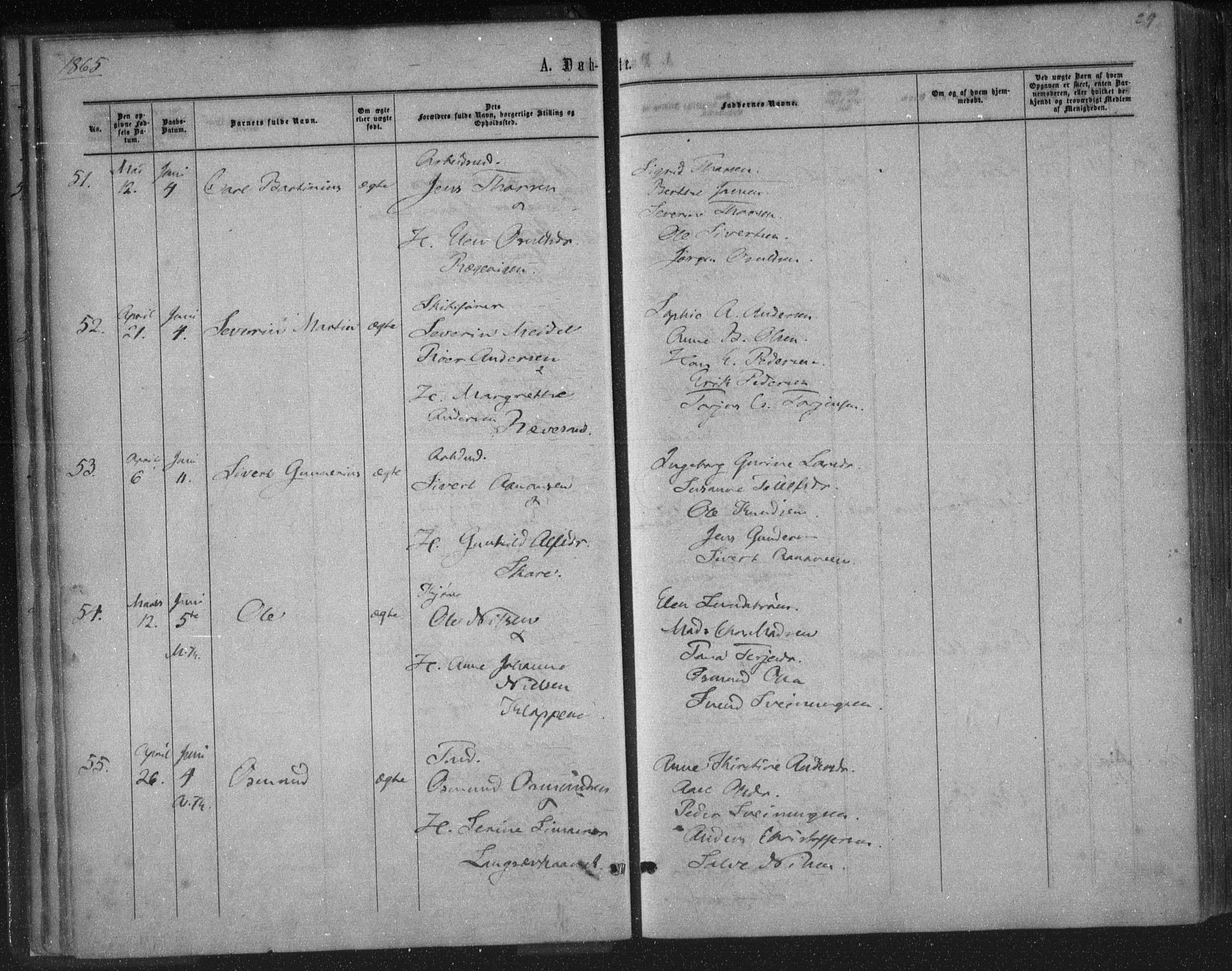 Tromøy sokneprestkontor, AV/SAK-1111-0041/F/Fa/L0007: Ministerialbok nr. A 7, 1864-1869, s. 29