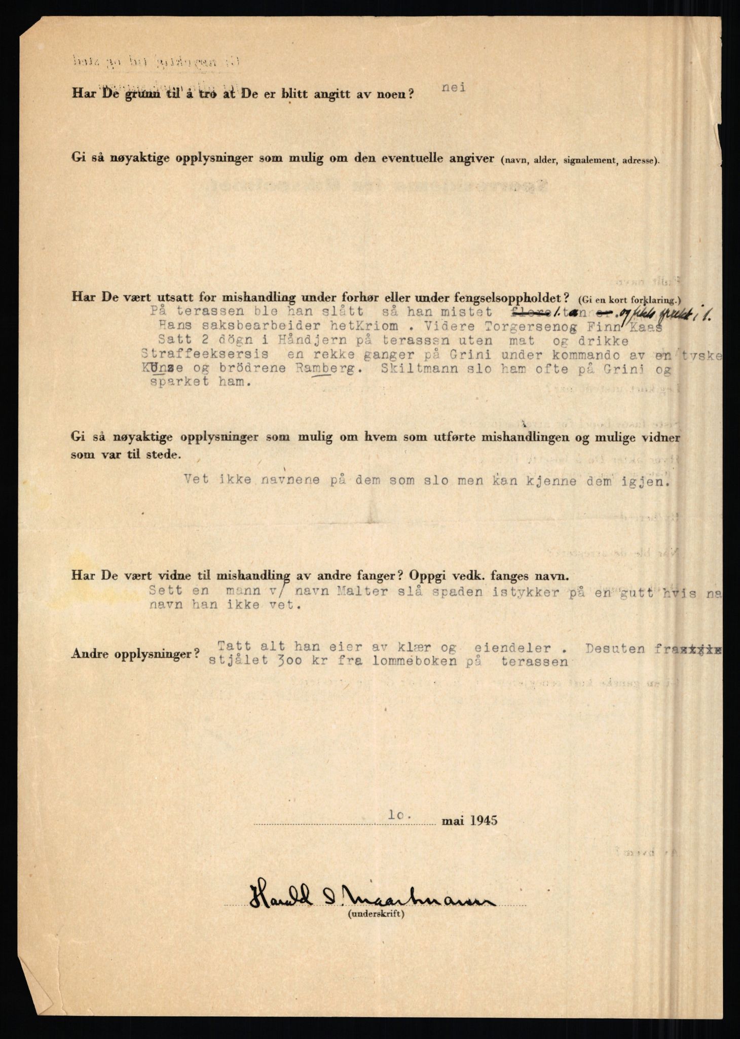 Rikspolitisjefen, AV/RA-S-1560/L/L0012: Mogensen, Øivind - Noraas, Lars, 1940-1945, s. 353