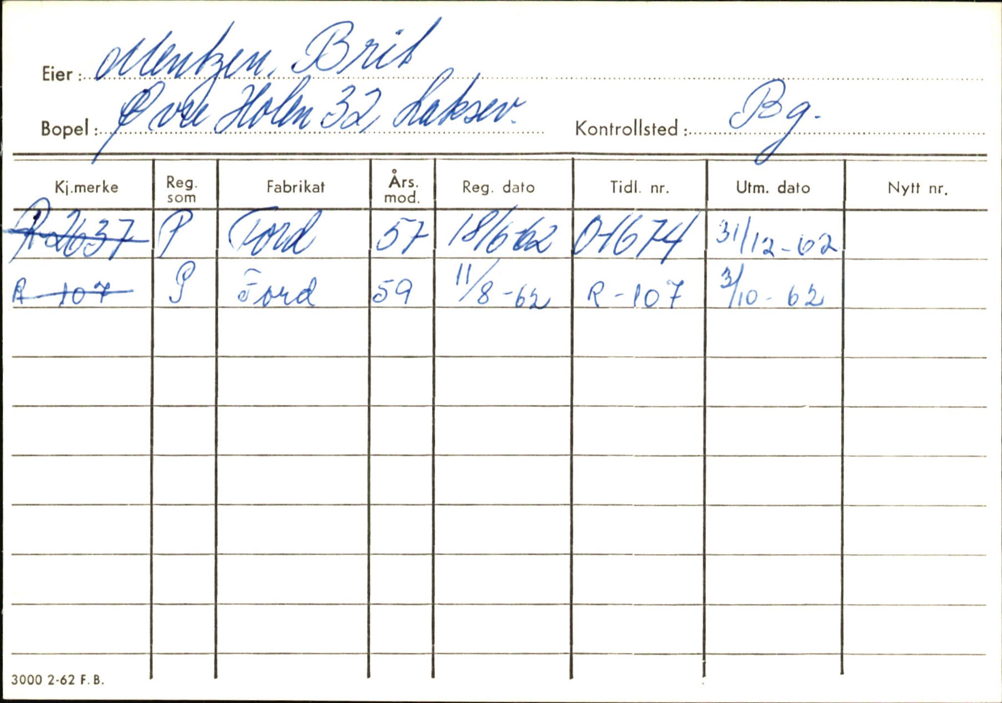 Statens vegvesen, Hordaland vegkontor, AV/SAB-A-5201/2/Ha/L0036: R-eierkort M, 1920-1971, s. 1