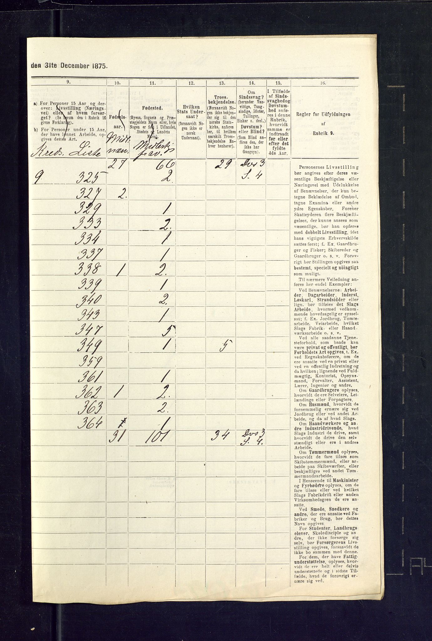 SAKO, Folketelling 1875 for 0804P Brevik prestegjeld, 1875, s. 20