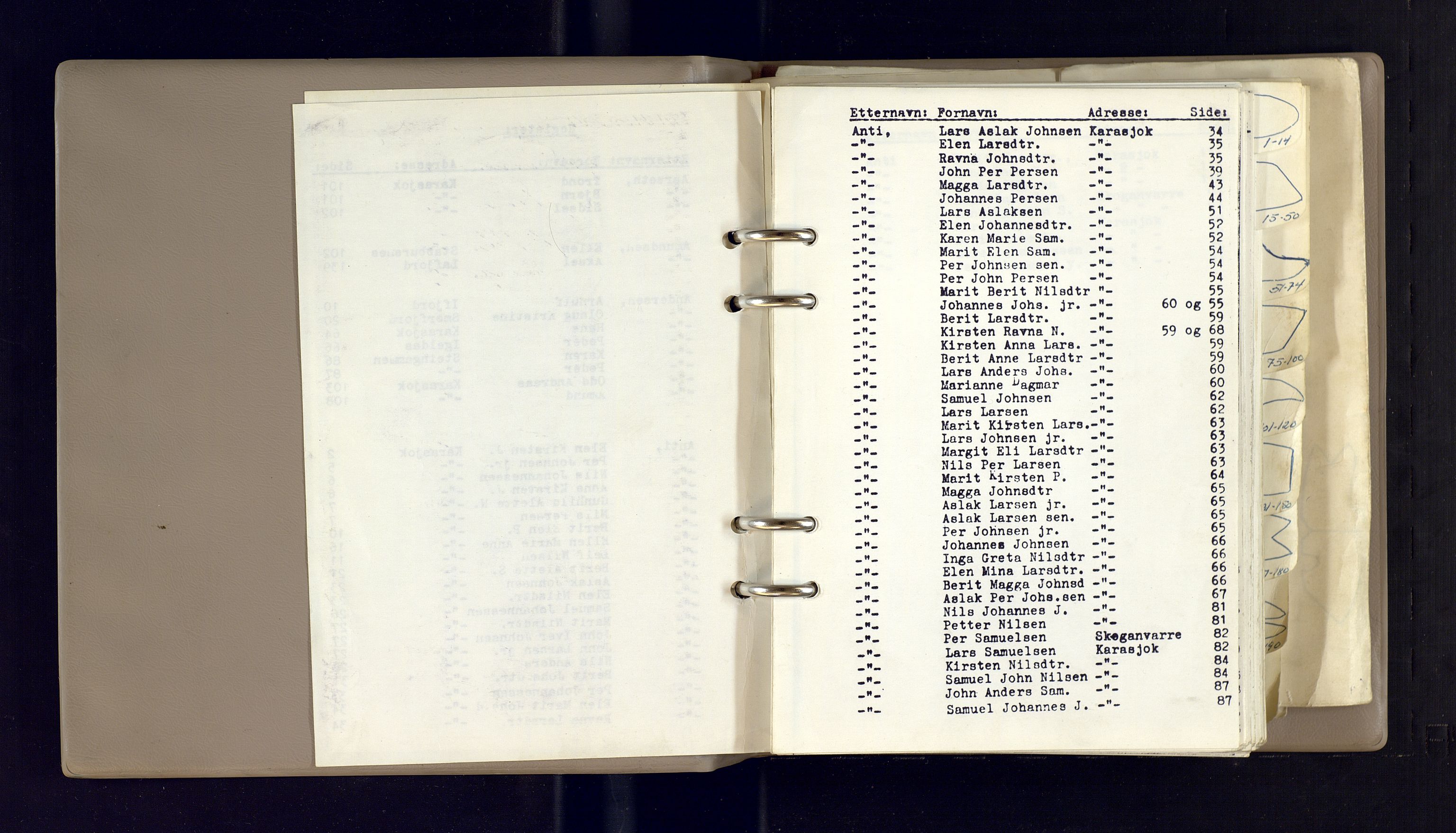 Lappefogden i Finnmark/Reindriftsforvaltningen Øst-Finnmark, AV/SATØ-S-1461/G/Gd/L0001/0002: Reinmerkeregisterprotokoller / Reinmerkeregisterprotokoll for Karasjok reinsogn, 1967-1969