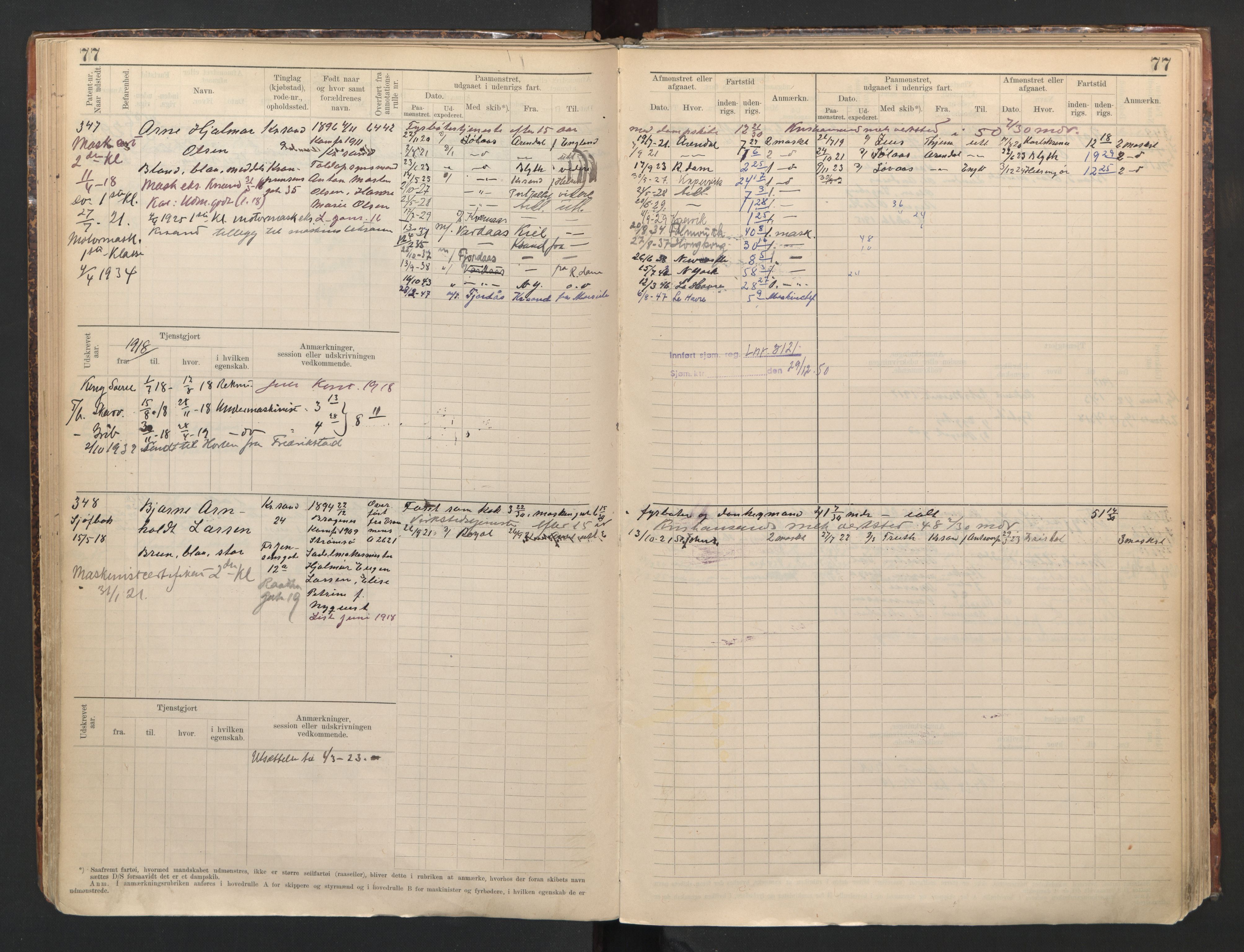 Kristiansand mønstringskrets, AV/SAK-2031-0015/F/Fb/L0012: Hovedrulle B nr 195-603, I-19, 1910-1948, s. 82