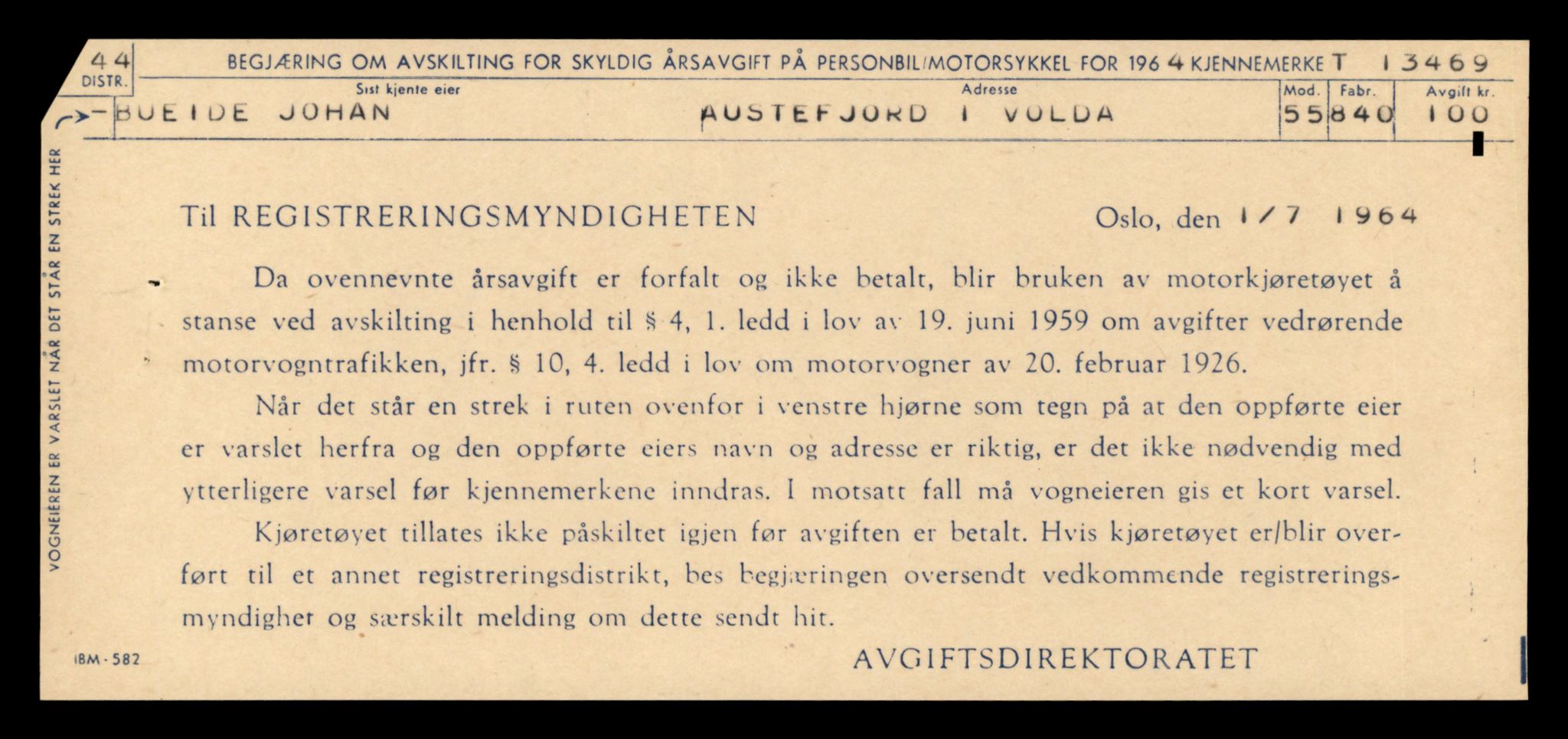 Møre og Romsdal vegkontor - Ålesund trafikkstasjon, AV/SAT-A-4099/F/Fe/L0039: Registreringskort for kjøretøy T 13361 - T 13530, 1927-1998, s. 1877