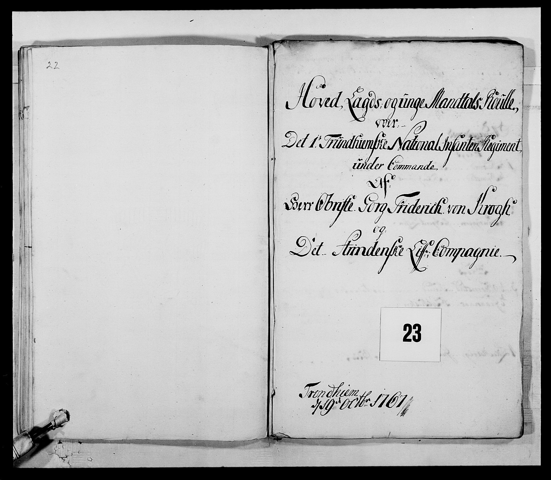 Kommanderende general (KG I) med Det norske krigsdirektorium, AV/RA-EA-5419/E/Ea/L0511: 1. Trondheimske regiment, 1767, s. 867