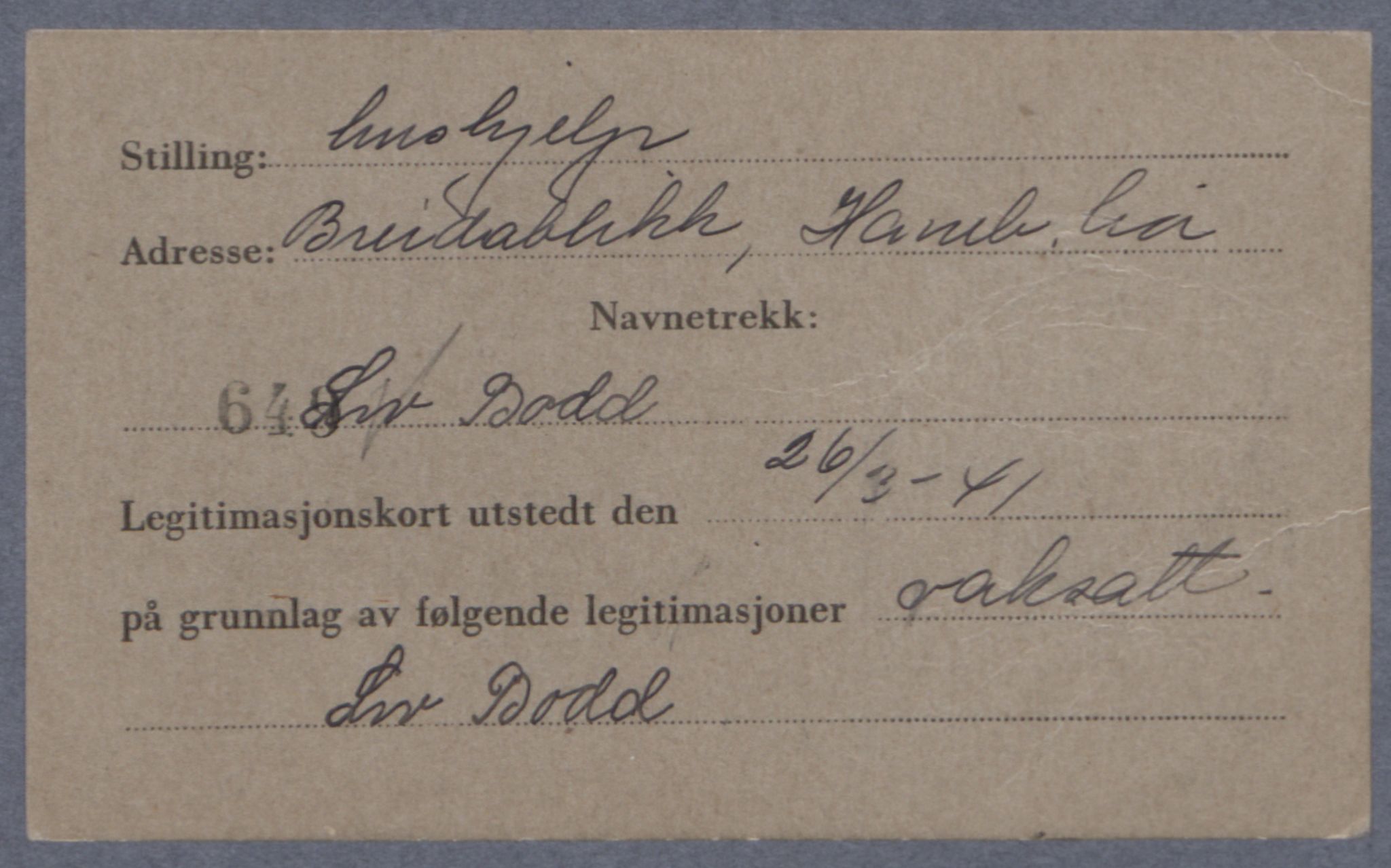 Sosialdepartementet, Våre Falne, RA/S-1708/E/Ee/L0021A: Fotografier av jøder på legitimasjonskort (1941-42), 1941-1942, s. 60
