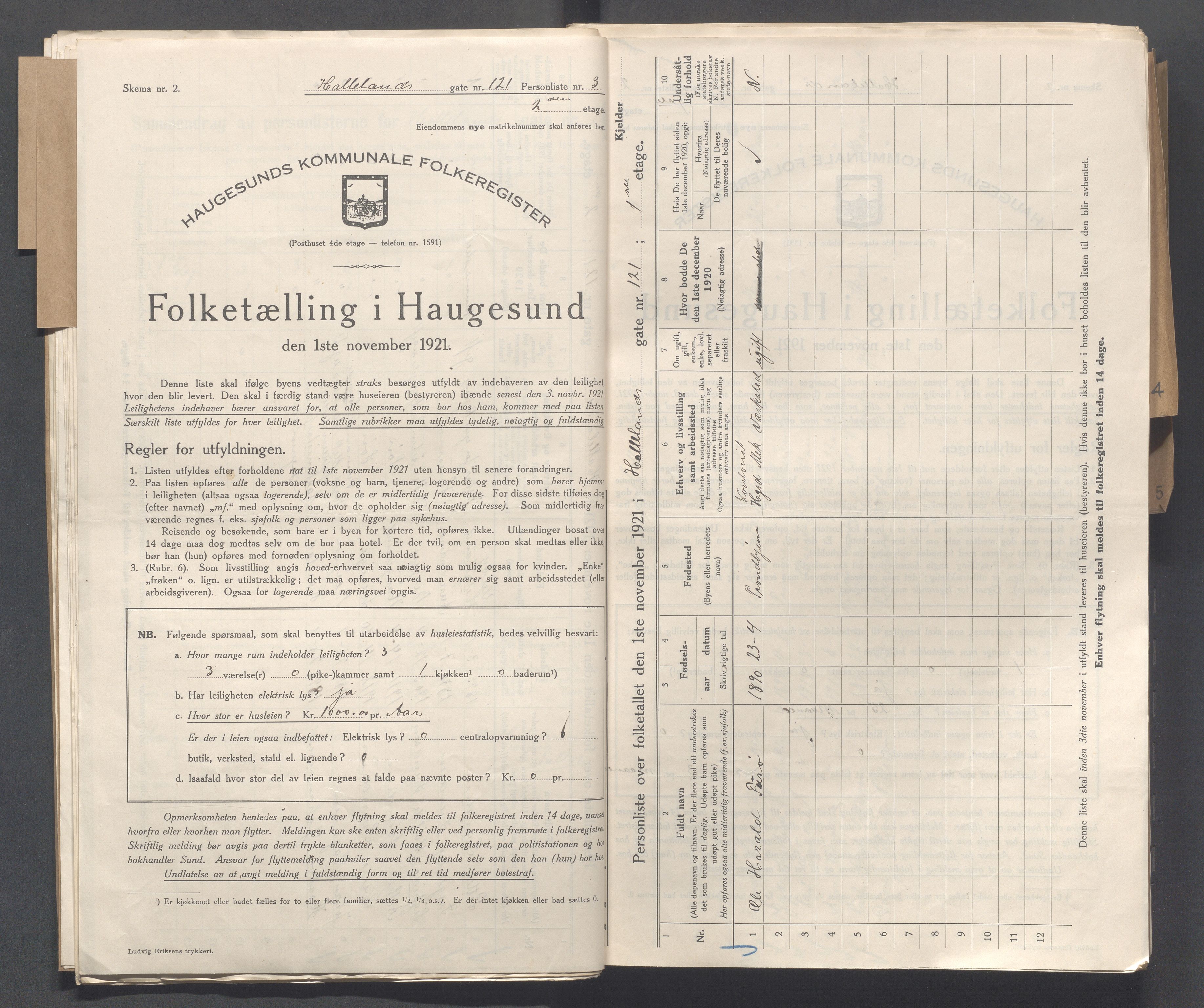 IKAR, Kommunal folketelling 1.11.1921 for Haugesund, 1921, s. 6669