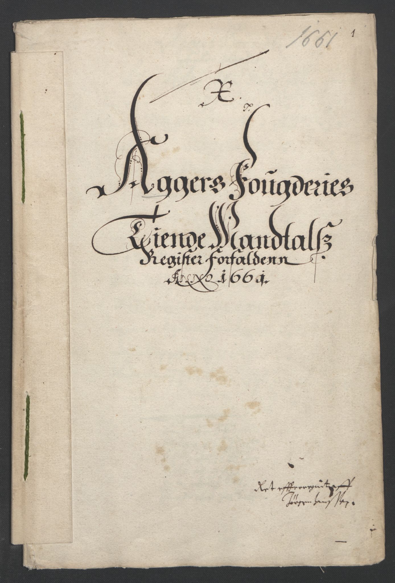 Rentekammeret inntil 1814, Reviderte regnskaper, Stiftamtstueregnskaper, Landkommissariatet på Akershus og Akershus stiftamt, AV/RA-EA-5869/R/Ra/L0004: Landkommissariatet på Akershus, 1661
