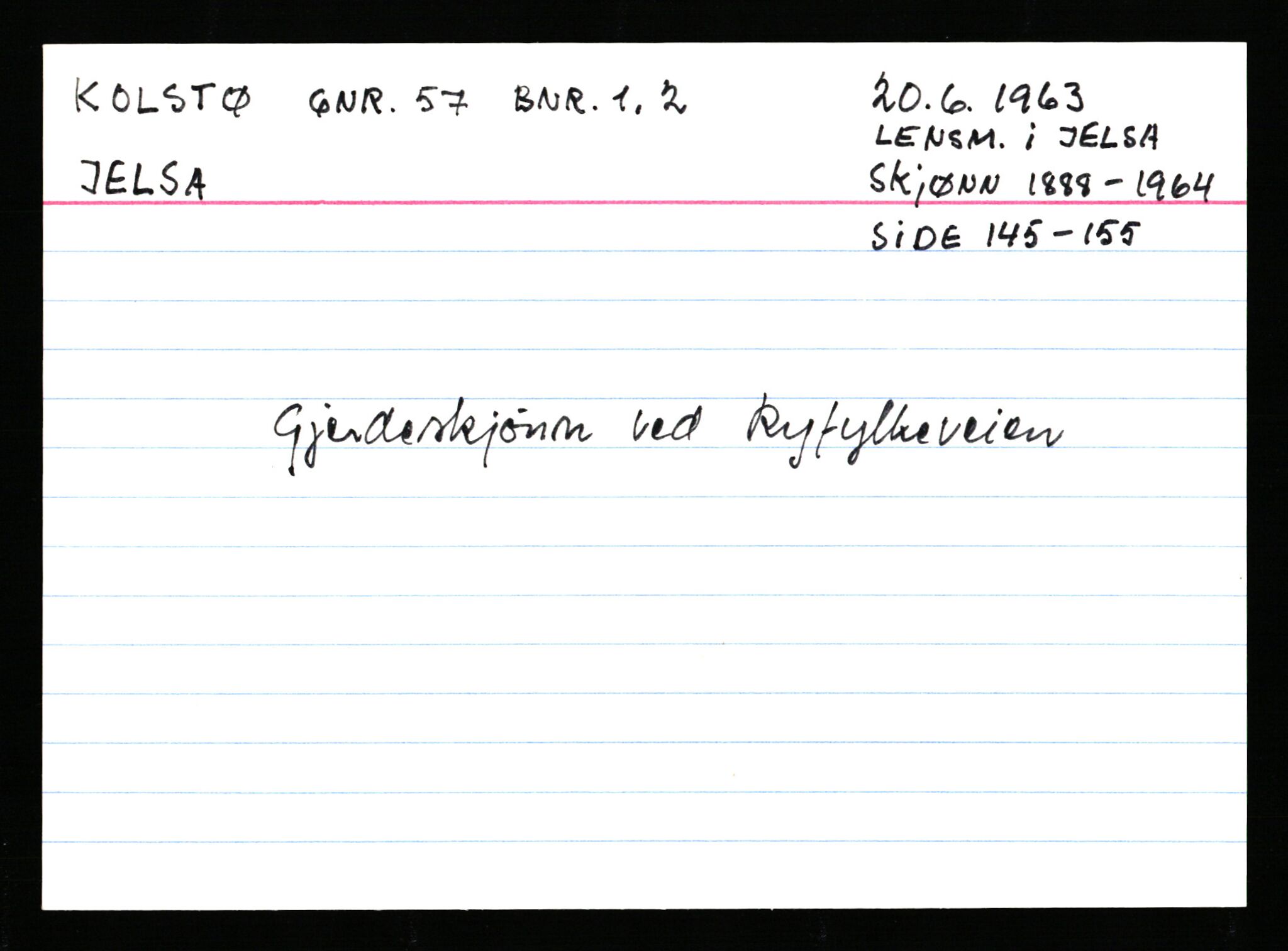 Statsarkivet i Stavanger, AV/SAST-A-101971/03/Y/Ym/L0032: Åstedskort sortert etter gårdsnavn: Kolstø - Kvasseim, 1600-1950, s. 24