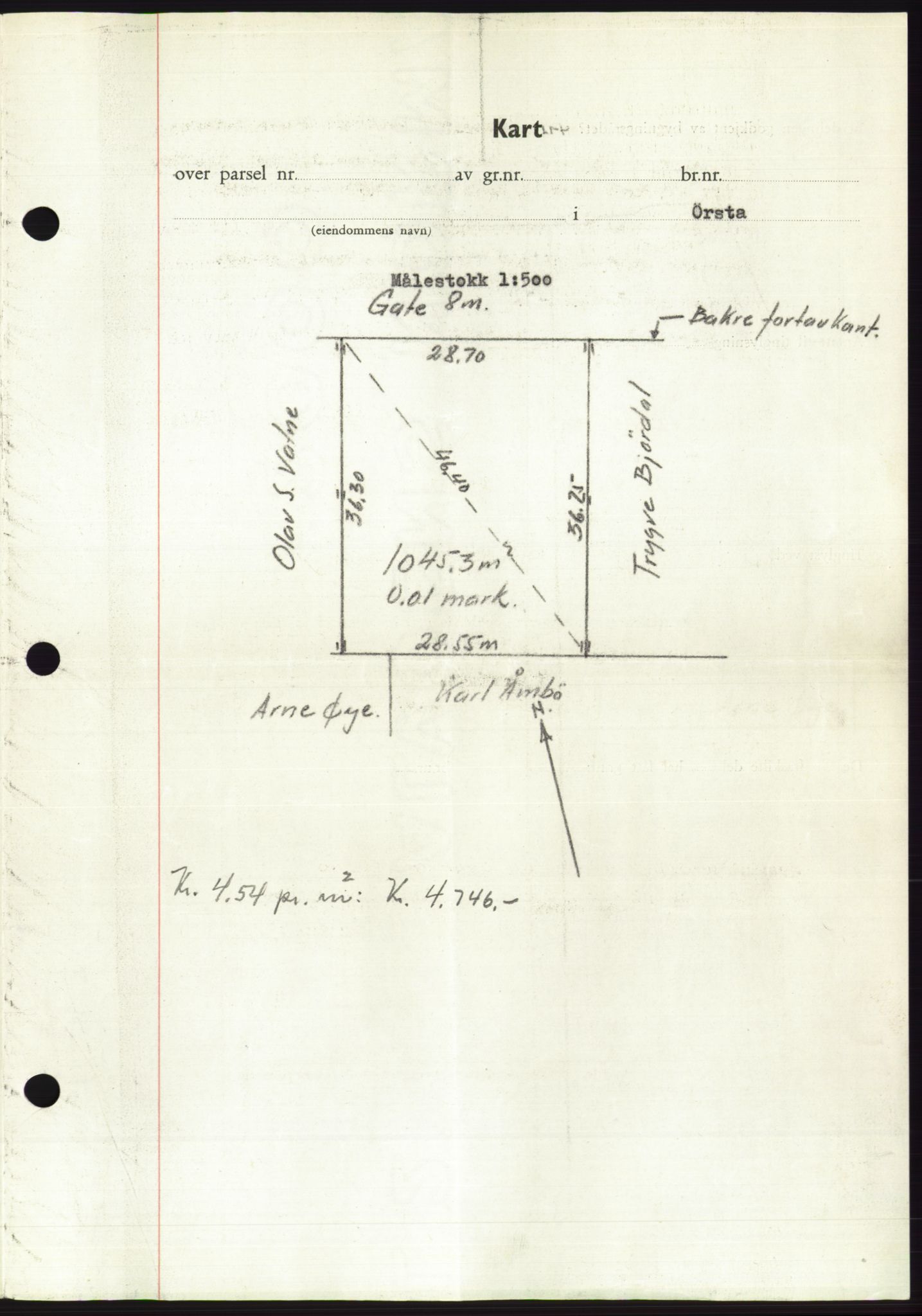 Søre Sunnmøre sorenskriveri, AV/SAT-A-4122/1/2/2C/L0104: Pantebok nr. 30A, 1956-1956, Dagboknr: 1498/1956