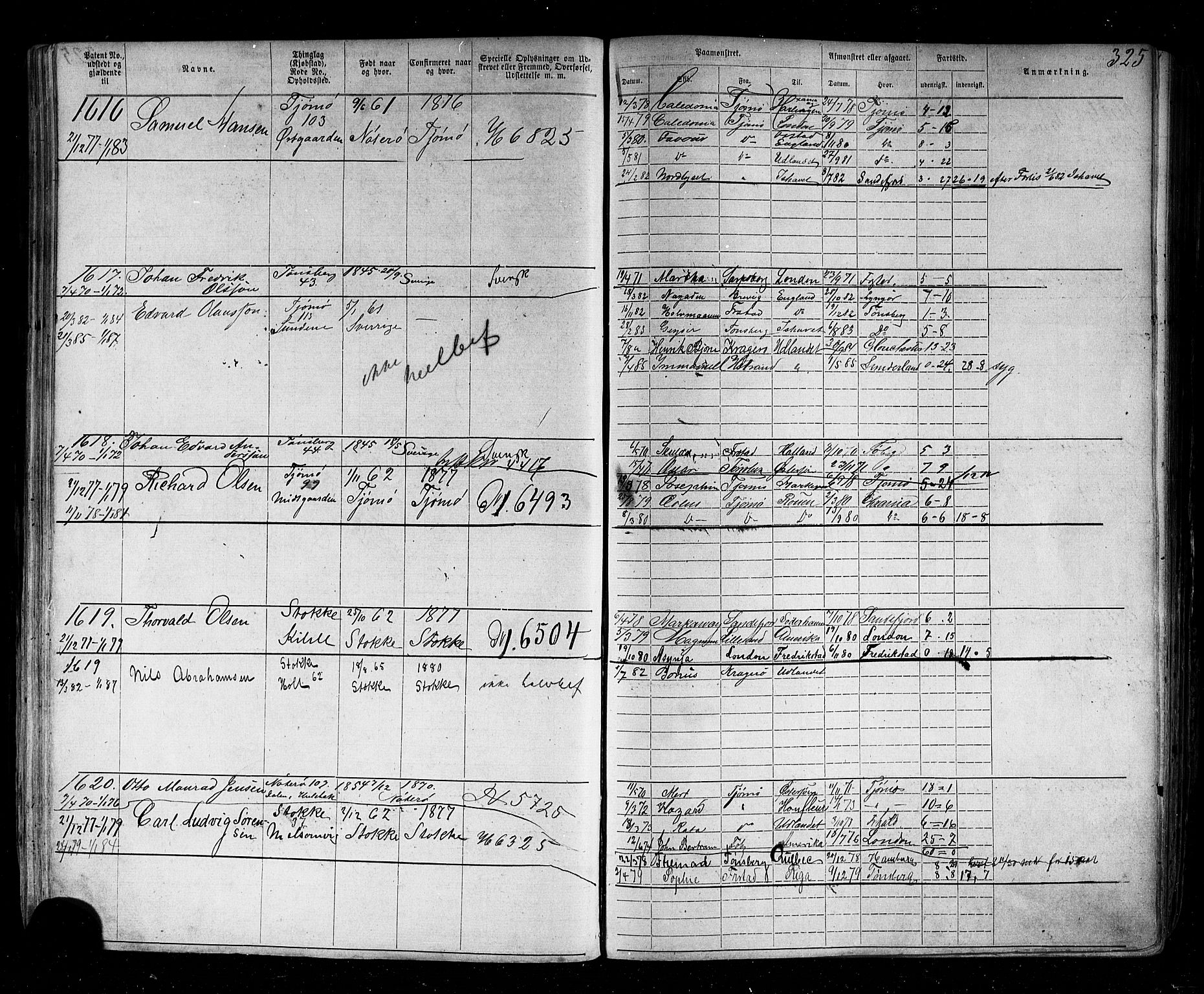 Tønsberg innrulleringskontor, AV/SAKO-A-786/F/Fb/L0002: Annotasjonsrulle Patent nr. 1-2635, 1869-1877, s. 362