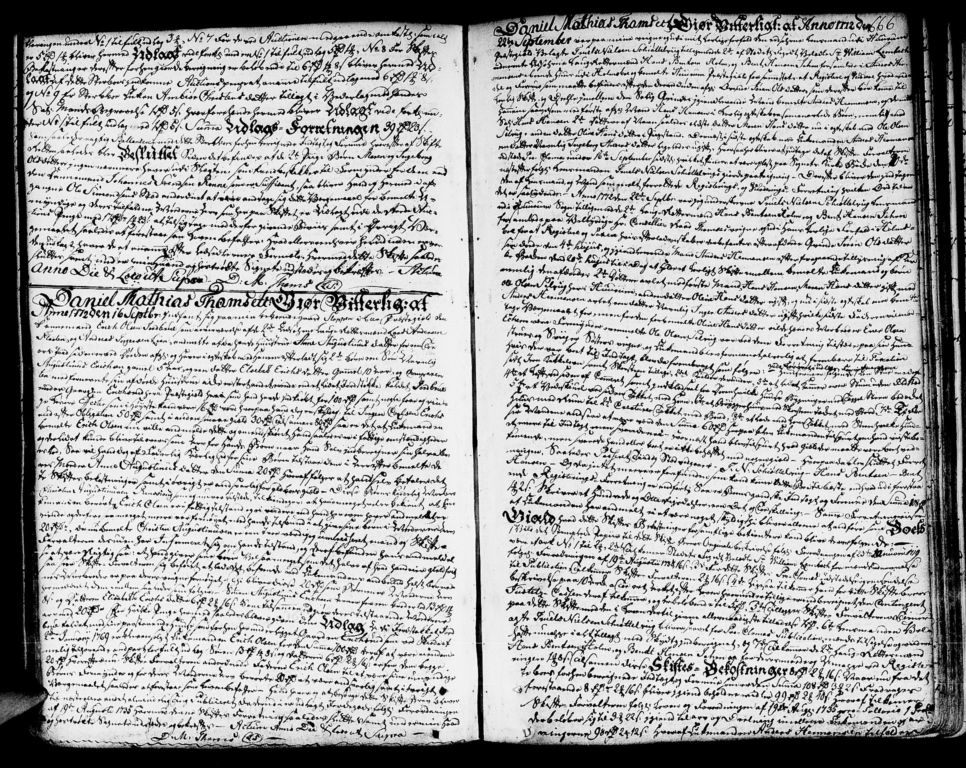 Lier, Røyken og Hurum sorenskriveri, AV/SAKO-A-89/H/Hc/L0005: Skifteprotokoll, 1760-1774, s. 665b-666a