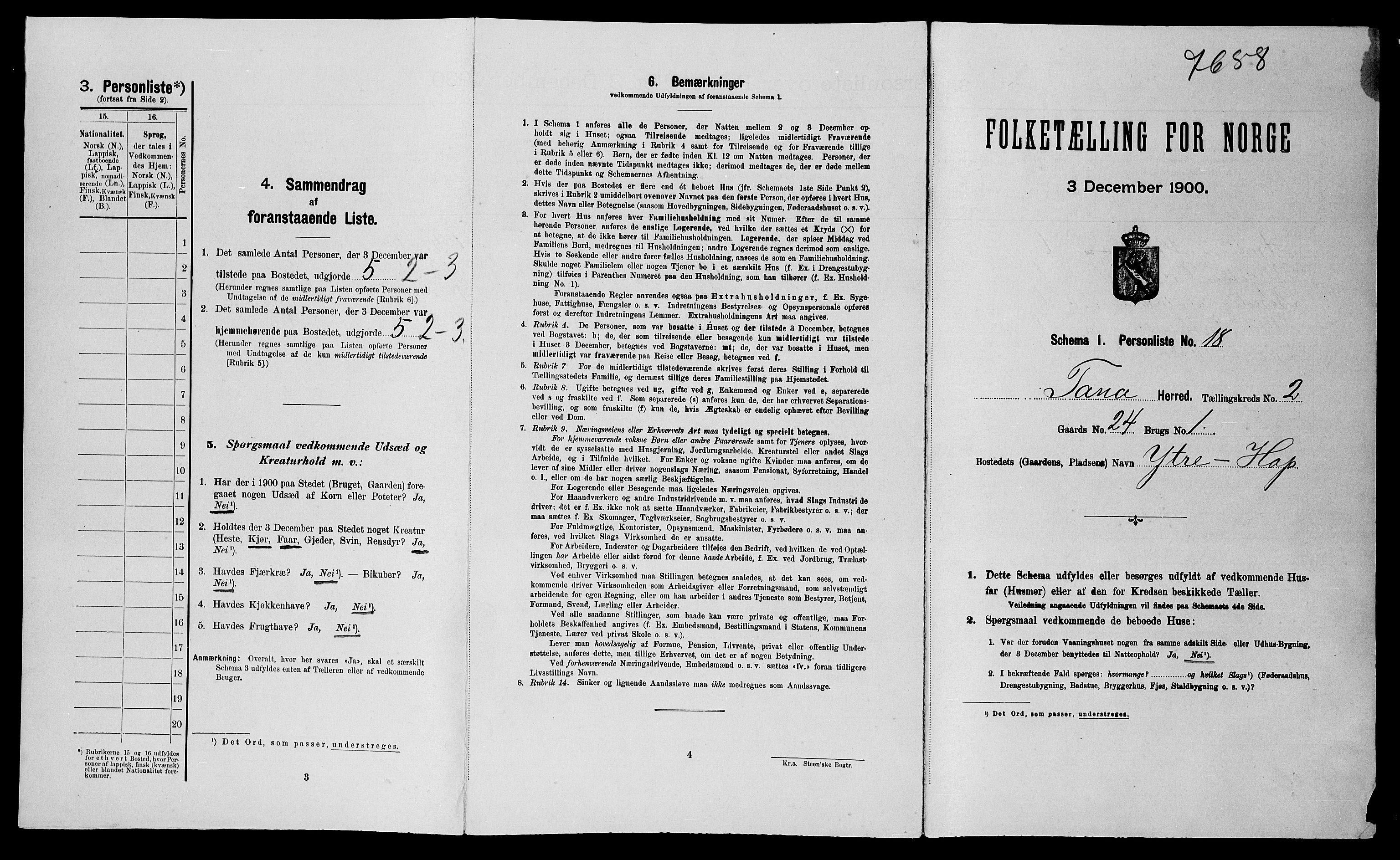 SATØ, Folketelling 1900 for 2025 Tana herred, 1900, s. 290