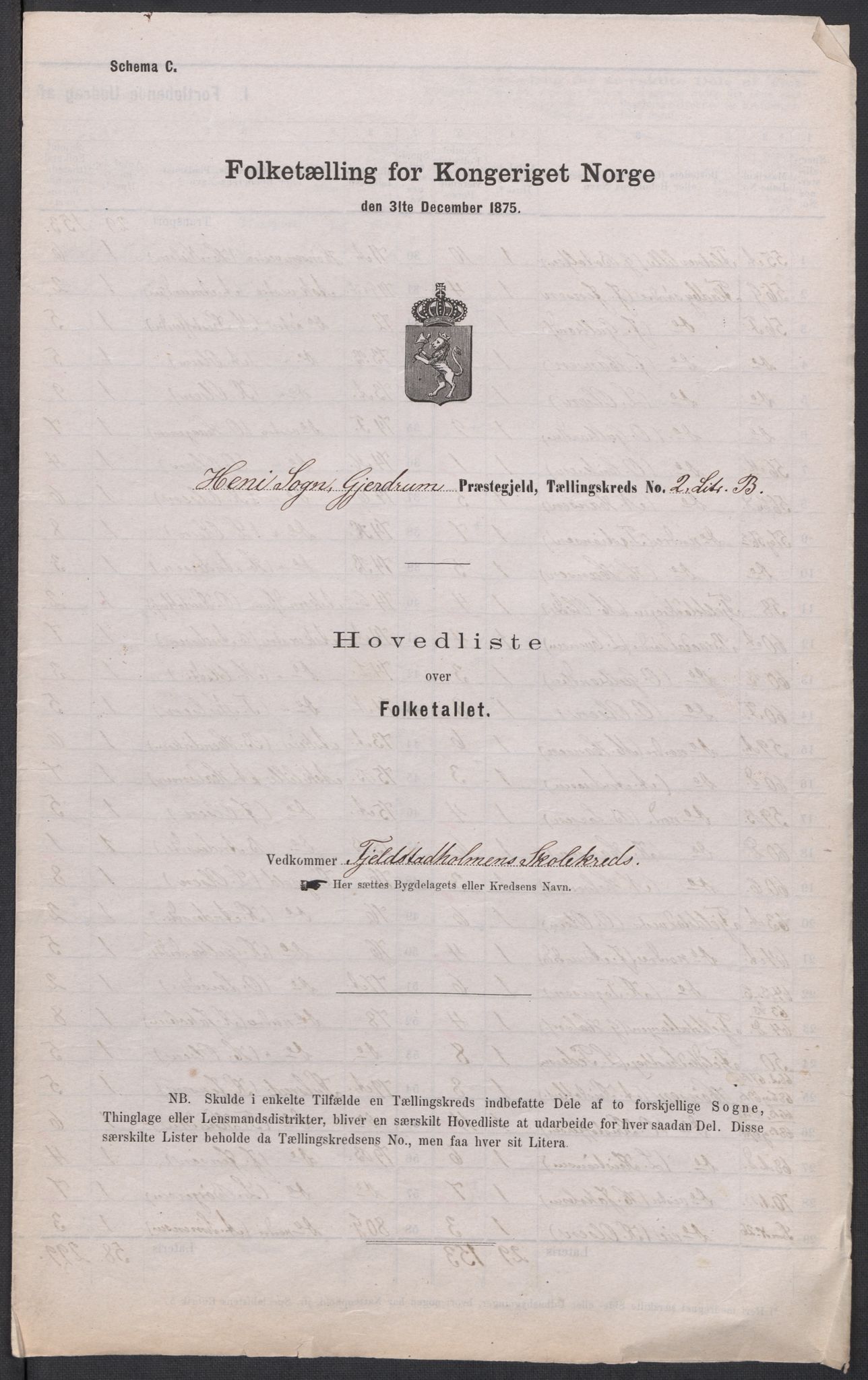 RA, Folketelling 1875 for 0234P Gjerdrum prestegjeld, 1875, s. 7