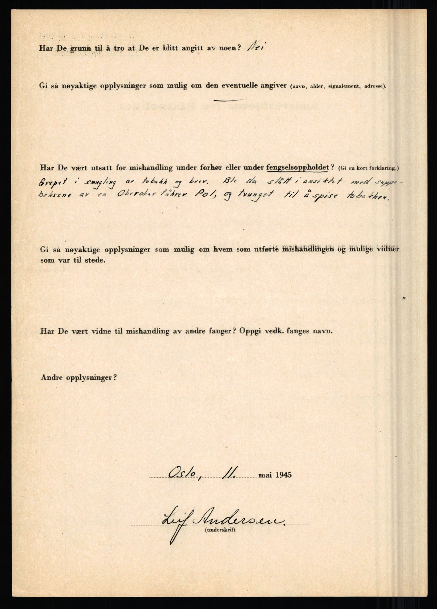 Rikspolitisjefen, AV/RA-S-1560/L/L0001: Abelseth, Rudolf - Berentsen, Odd, 1940-1945, s. 484