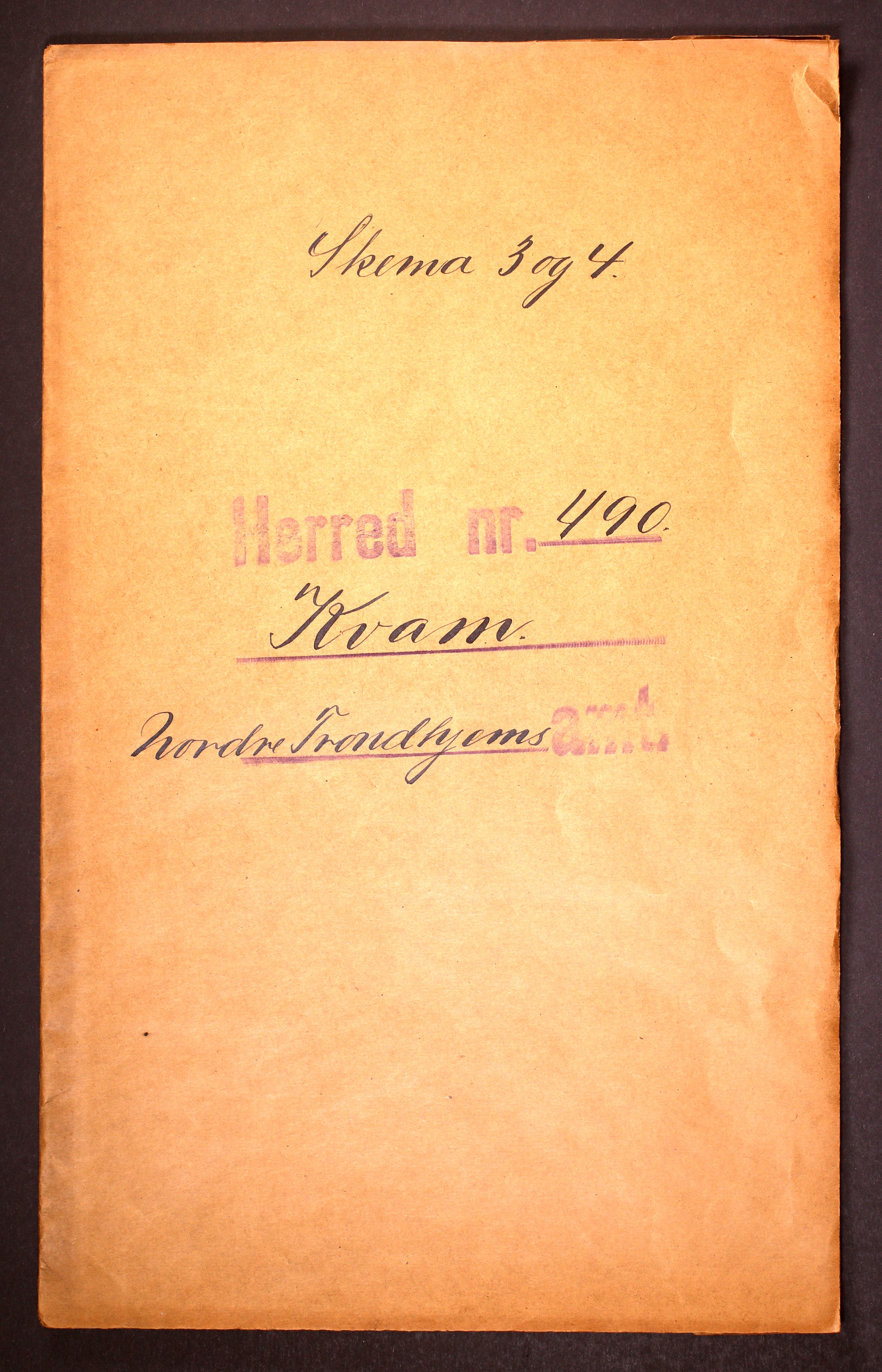 RA, Folketelling 1910 for 1735 Kvam herred, 1910, s. 1