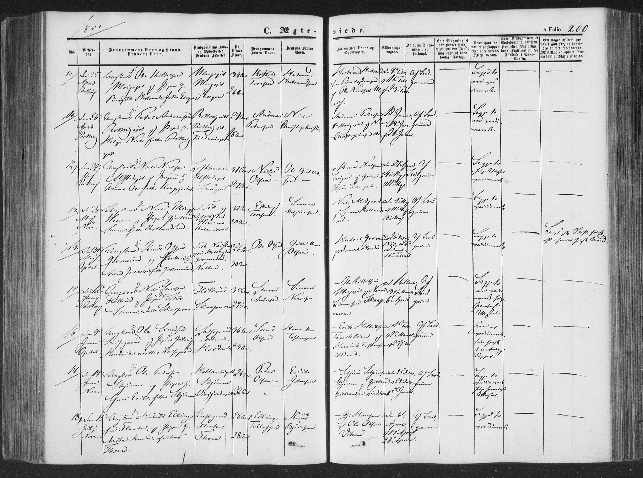 Rollag kirkebøker, AV/SAKO-A-240/F/Fa/L0008: Ministerialbok nr. I 8, 1847-1860, s. 200
