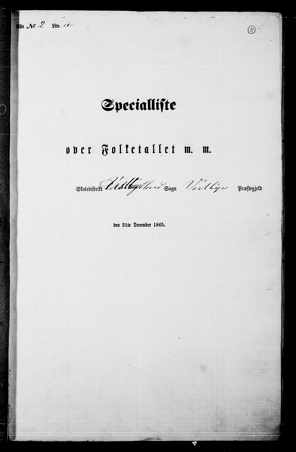 RA, Folketelling 1865 for 0211P Vestby prestegjeld, 1865, s. 10