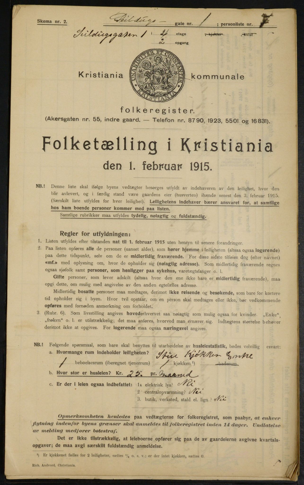 OBA, Kommunal folketelling 1.2.1915 for Kristiania, 1915, s. 93592