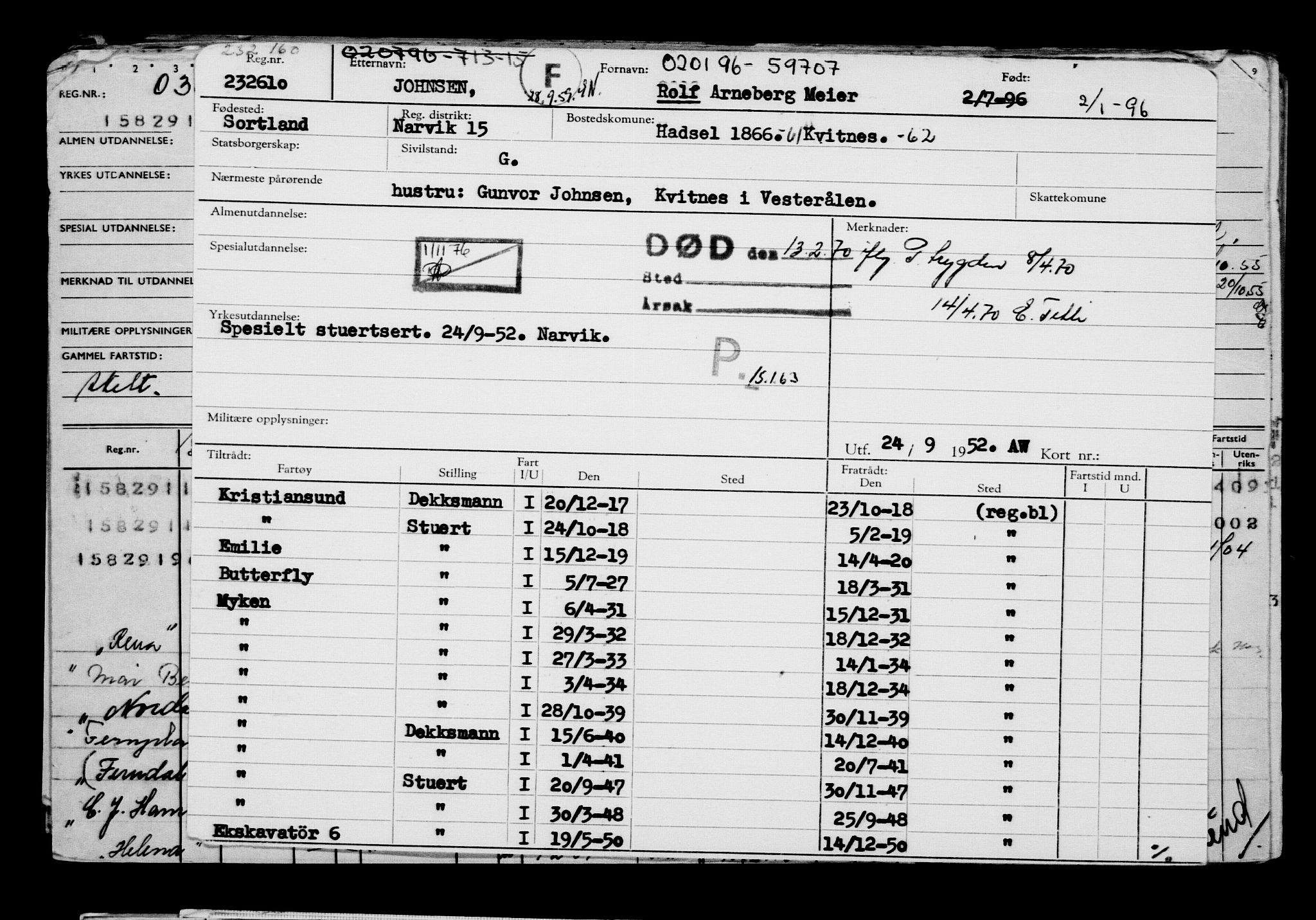 Direktoratet for sjømenn, AV/RA-S-3545/G/Gb/L0021: Hovedkort, 1896, s. 5