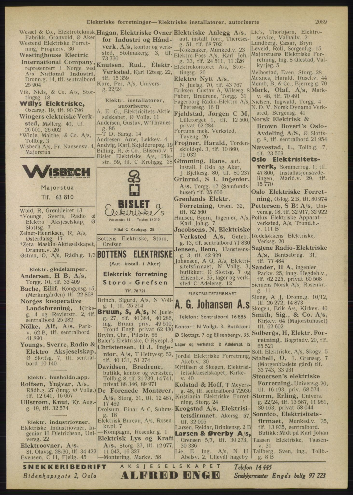 Kristiania/Oslo adressebok, PUBL/-, 1946, s. 2089