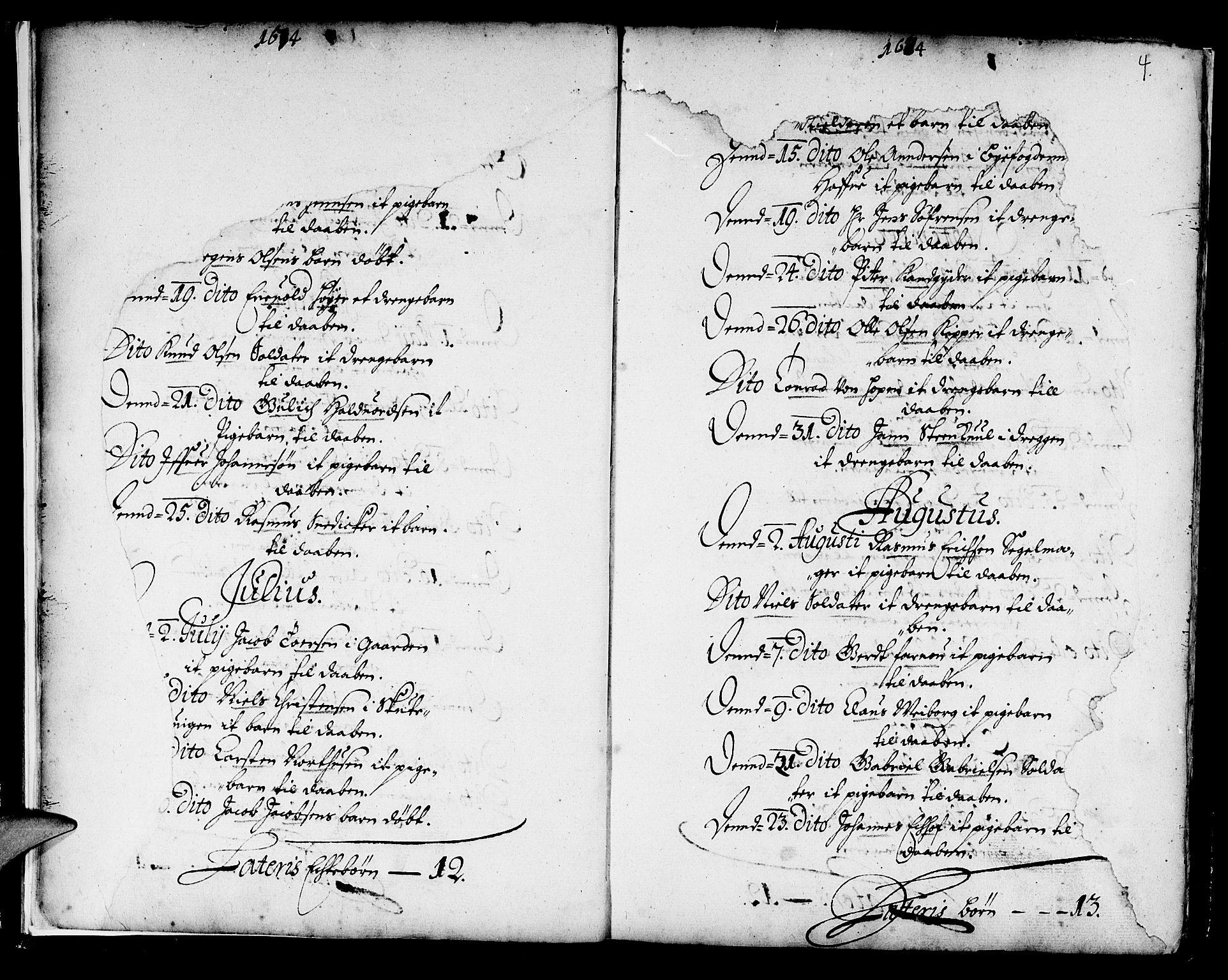Korskirken sokneprestembete, AV/SAB-A-76101/H/Haa/L0001: Ministerialbok nr. A 1, 1674-1688, s. 4
