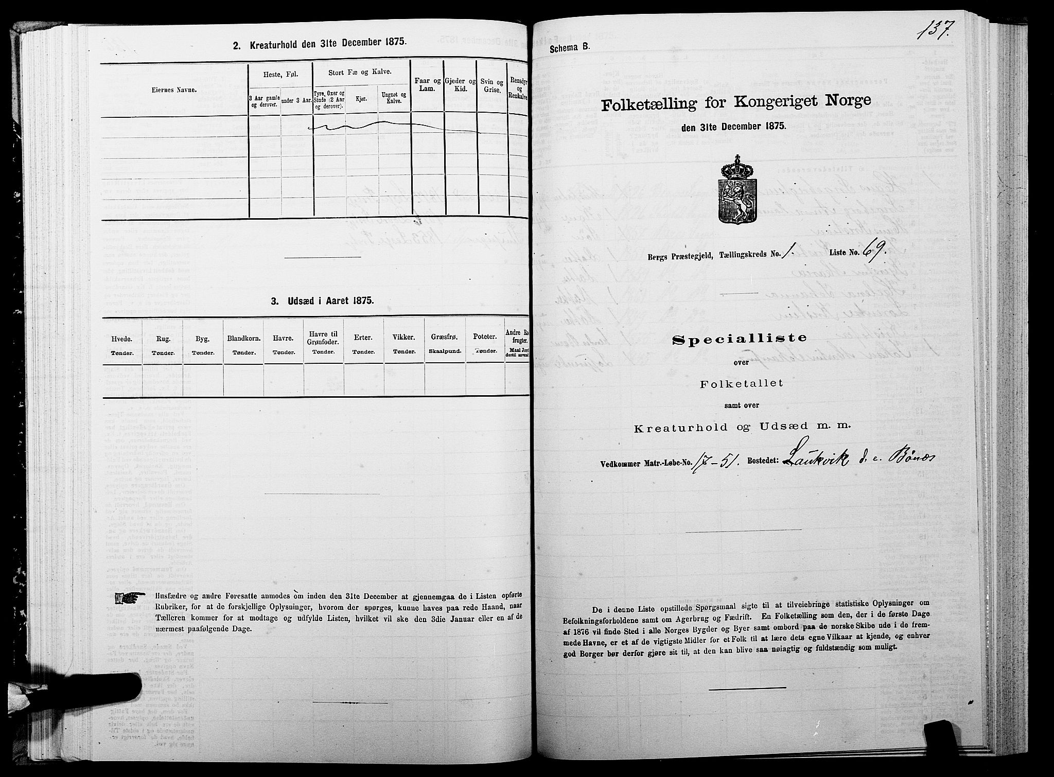 SATØ, Folketelling 1875 for 1929P Berg prestegjeld, 1875, s. 1137