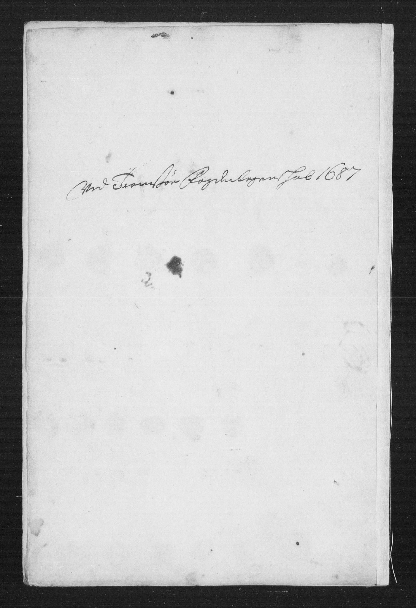 Rentekammeret inntil 1814, Reviderte regnskaper, Stiftamtstueregnskaper, Trondheim stiftamt og Nordland amt, AV/RA-EA-6044/R/Rh/L0010: Nordland amt, 1687