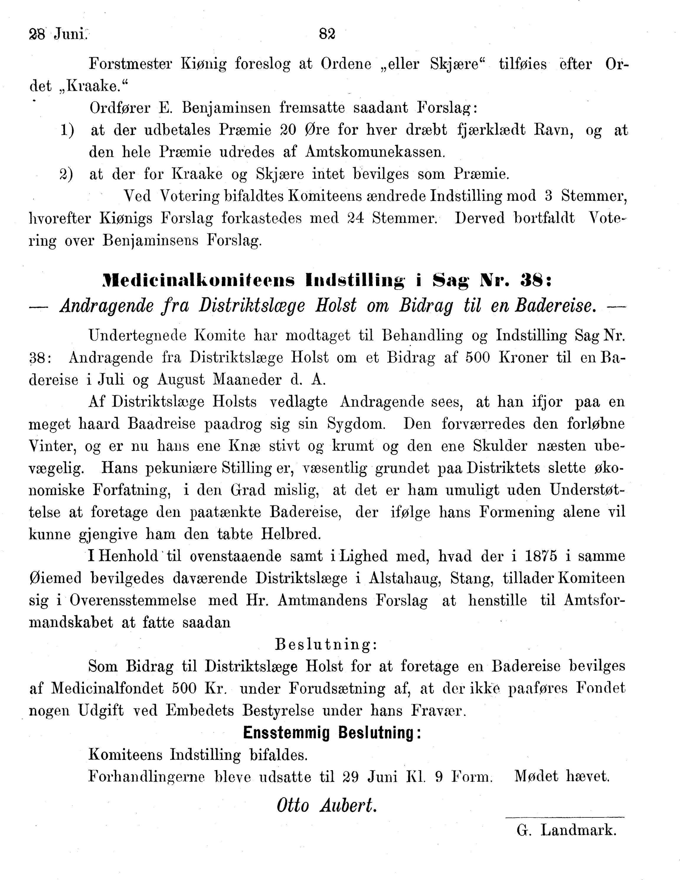 Nordland Fylkeskommune. Fylkestinget, AIN/NFK-17/176/A/Ac/L0014: Fylkestingsforhandlinger 1881-1885, 1881-1885