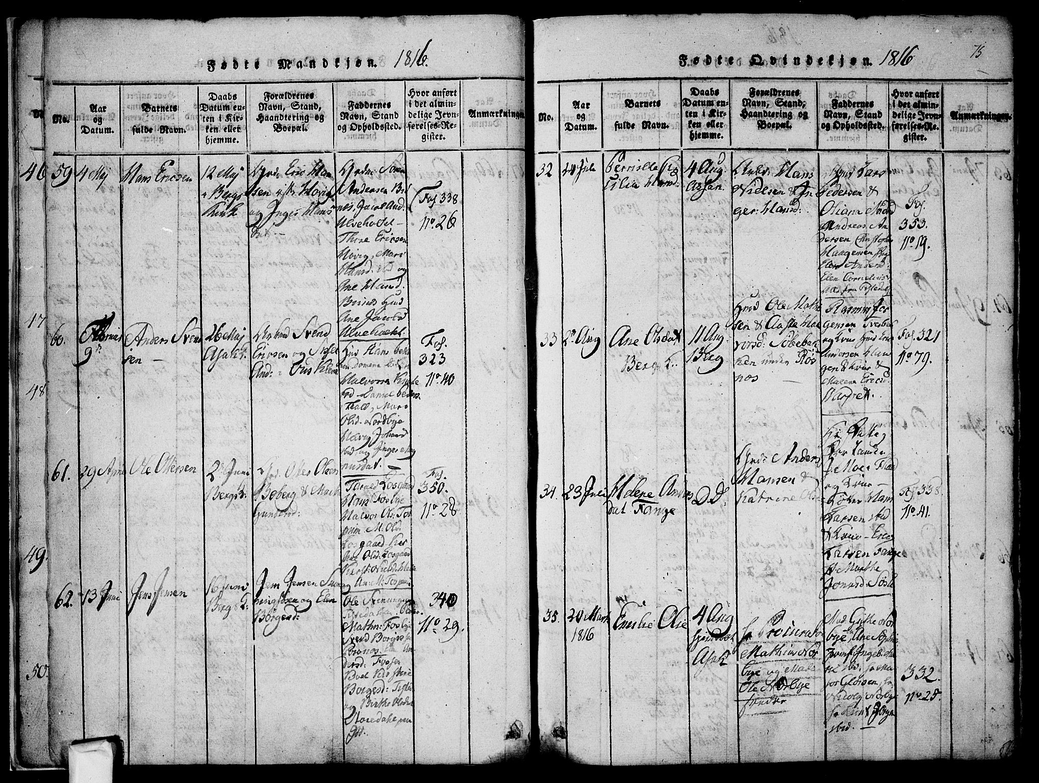 Berg prestekontor Kirkebøker, AV/SAO-A-10902/F/Fa/L0002: Ministerialbok nr. I 2, 1815-1831, s. 15
