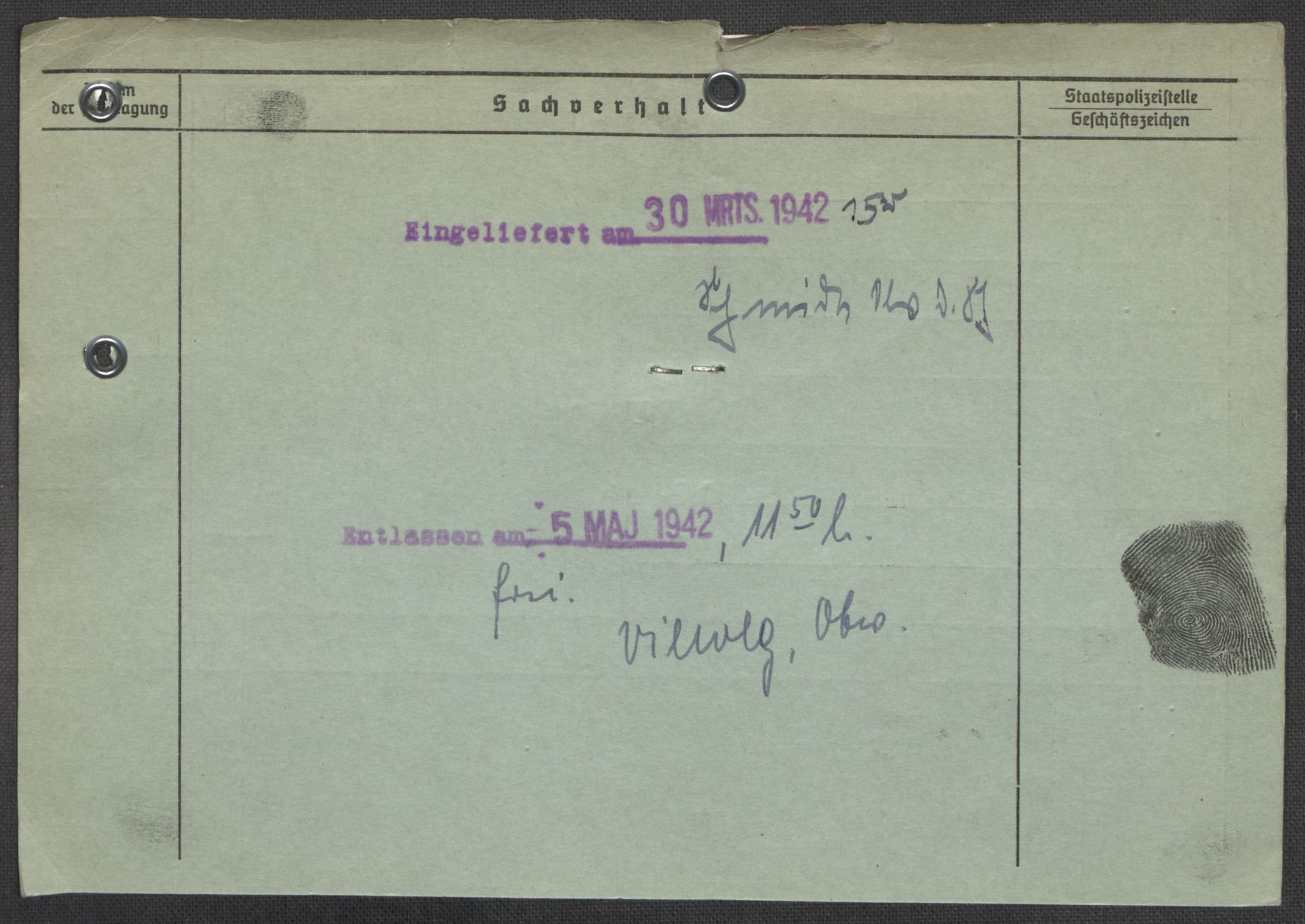 Befehlshaber der Sicherheitspolizei und des SD, RA/RAFA-5969/E/Ea/Eaa/L0007: Register over norske fanger i Møllergata 19: Lundb-N, 1940-1945, s. 875