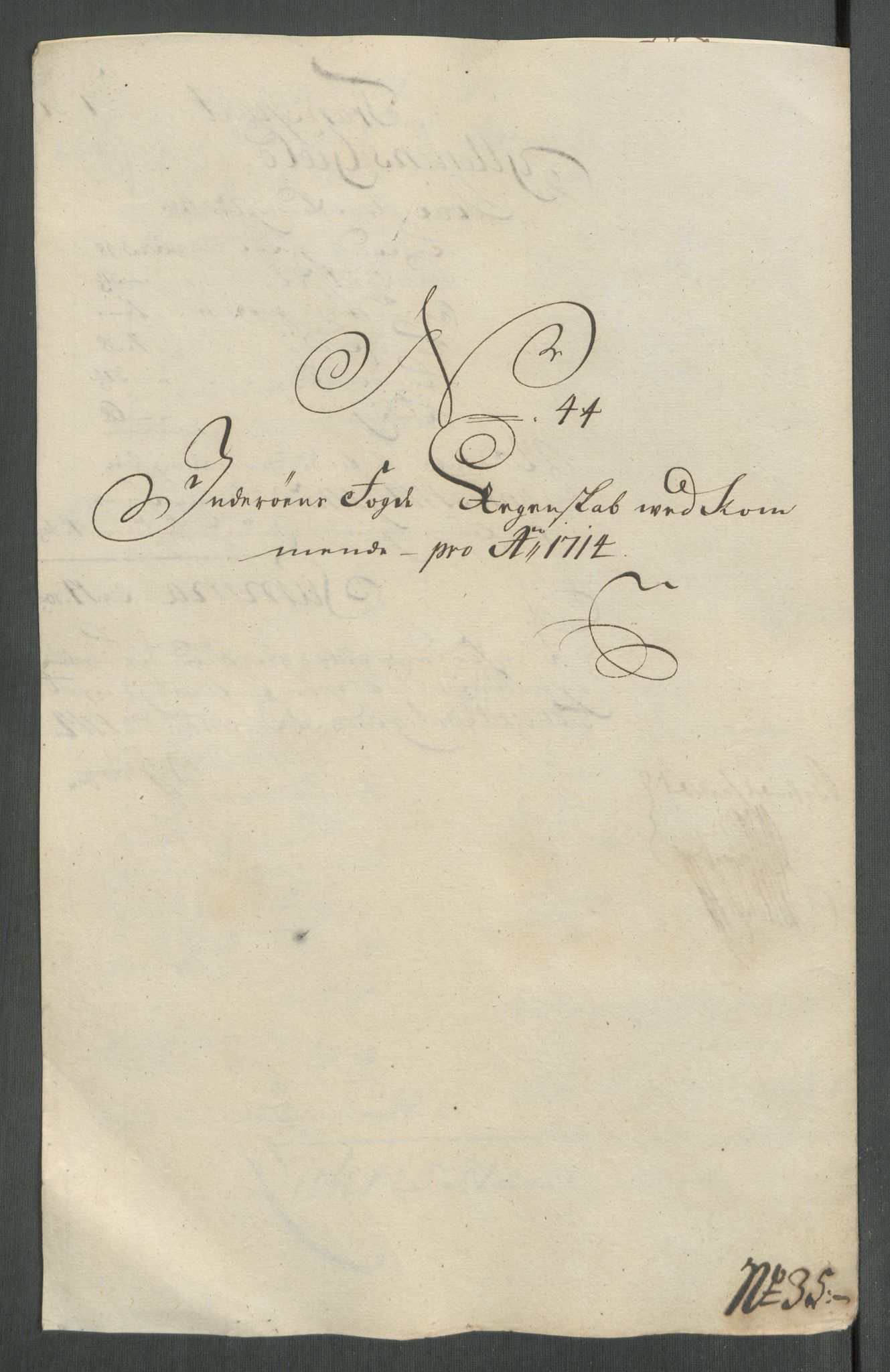 Rentekammeret inntil 1814, Reviderte regnskaper, Fogderegnskap, AV/RA-EA-4092/R63/L4322: Fogderegnskap Inderøy, 1714, s. 355
