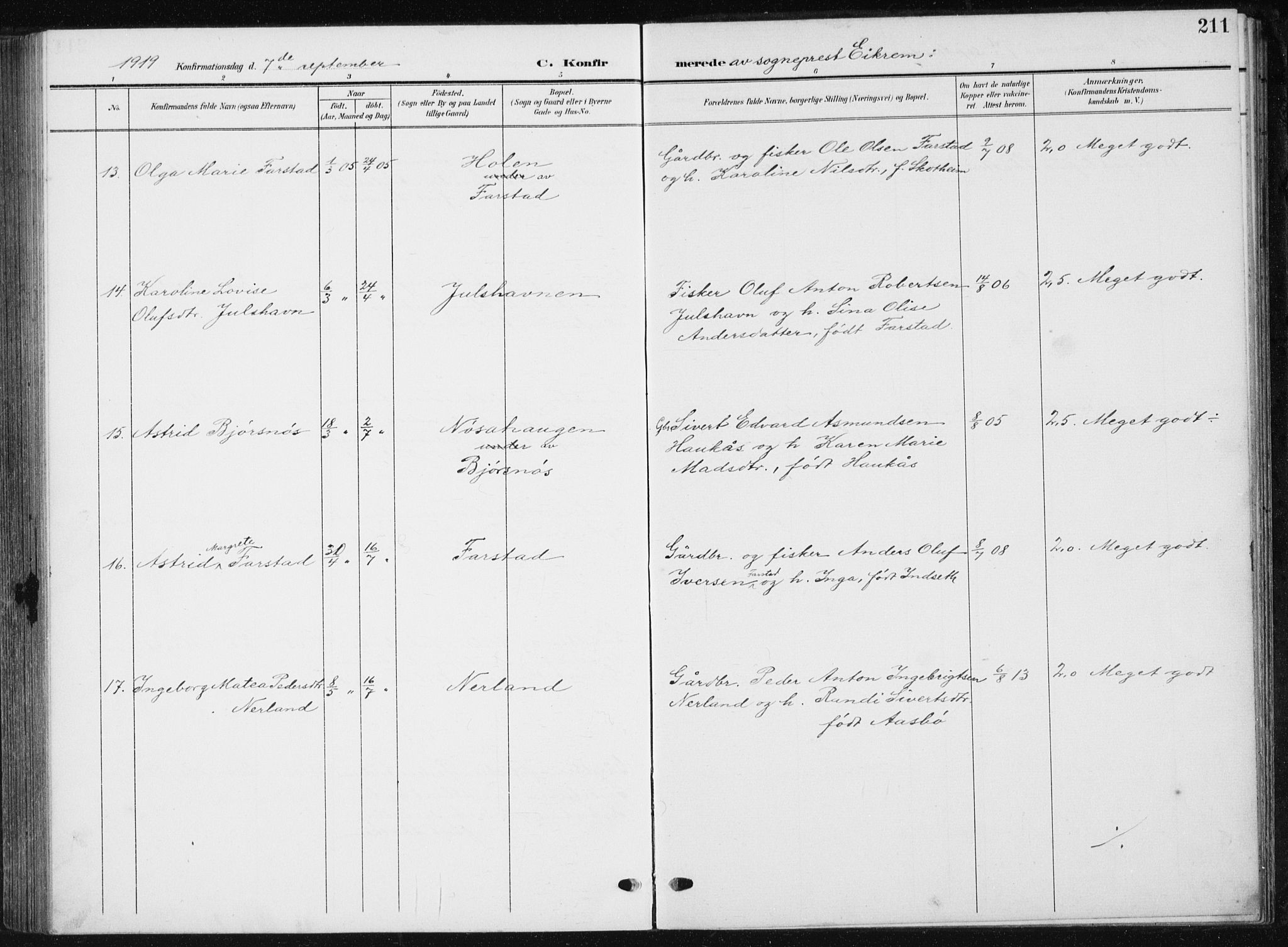 Ministerialprotokoller, klokkerbøker og fødselsregistre - Møre og Romsdal, AV/SAT-A-1454/567/L0784: Klokkerbok nr. 567C04, 1903-1938, s. 211