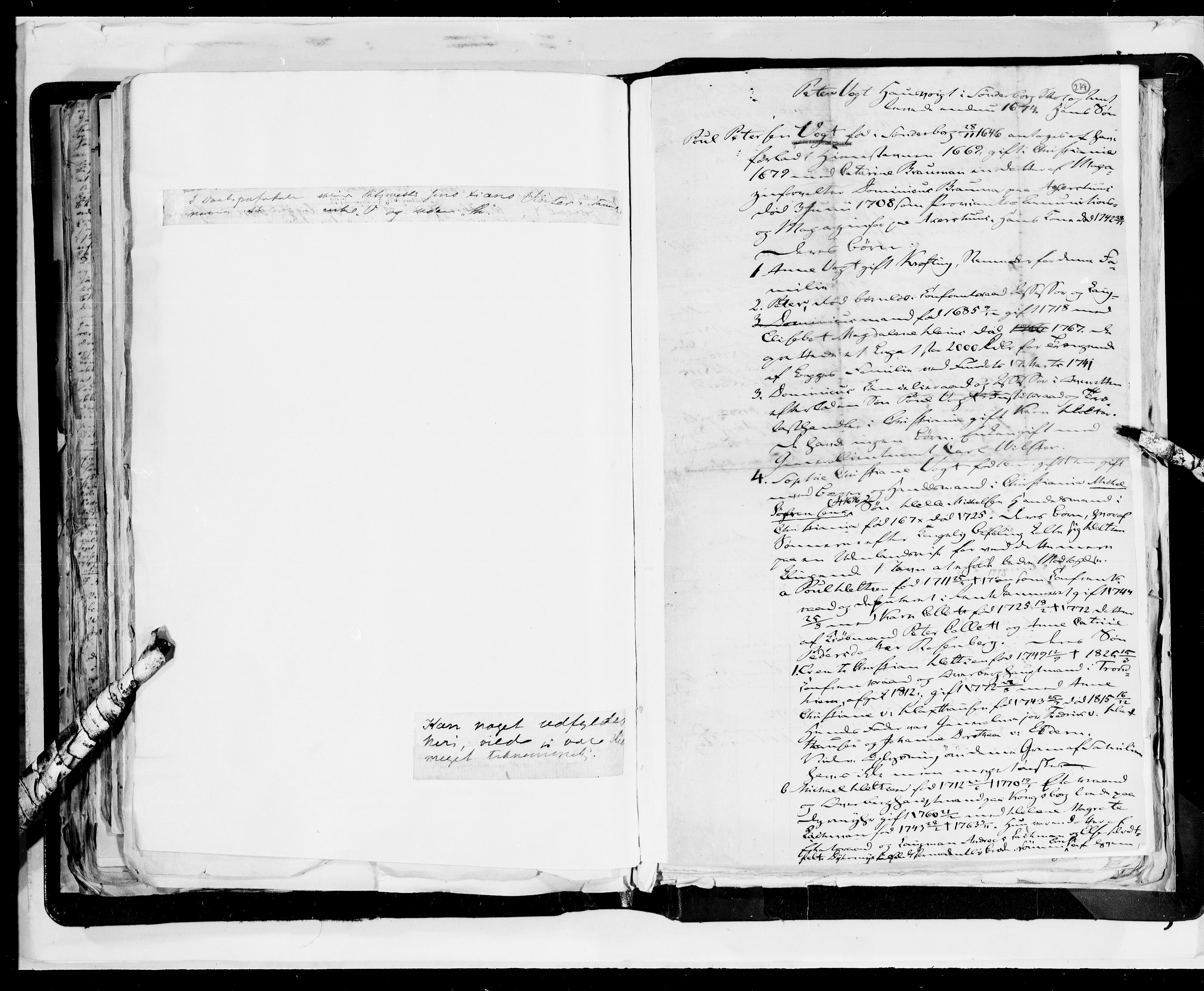 Lassens samlinger, AV/RA-PA-0051/F/Fb/L0068: Personalhistoriske og genealogiske opptegnelser: Tambs - Østgaard, 1500-1907, s. 223