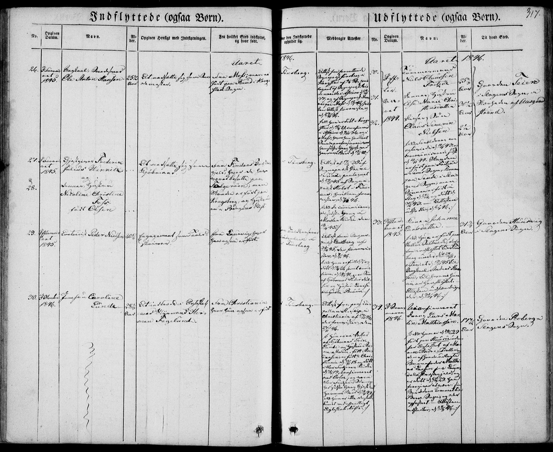 Tønsberg kirkebøker, AV/SAKO-A-330/F/Fa/L0007: Ministerialbok nr. I 7, 1845-1854, s. 317